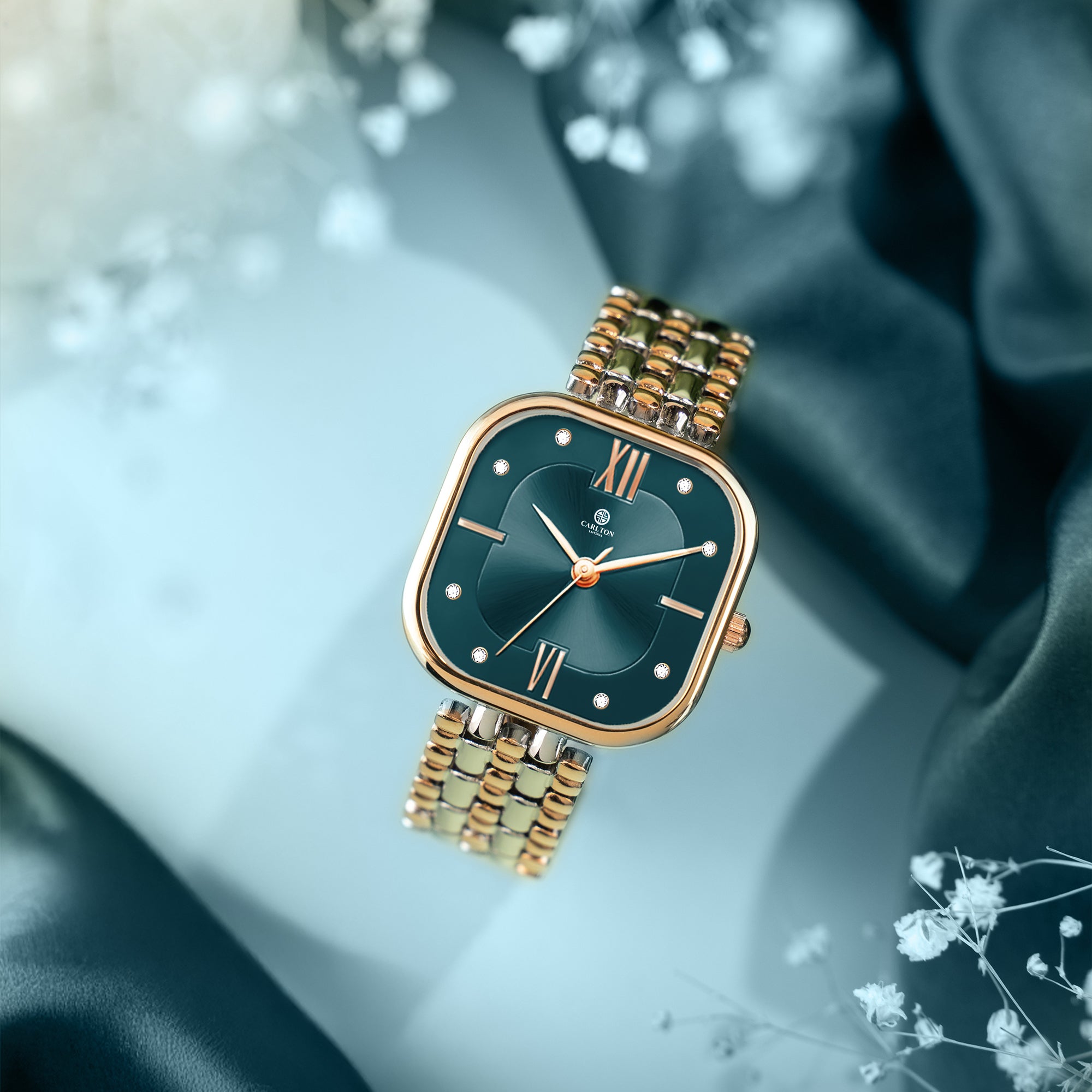 Chelsea: Women Turquoise Dial Stainless Steel Watch - CHELTRQ-A2