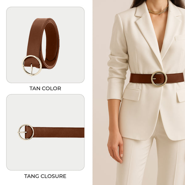 Carlton London - Women Round Buckle Belt