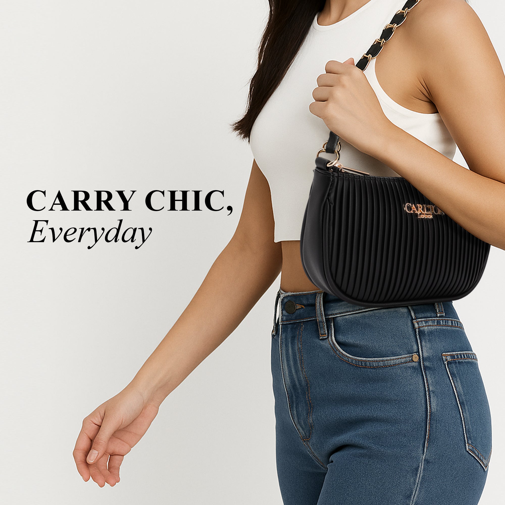 Carlton London Stella Textured Sling Bag