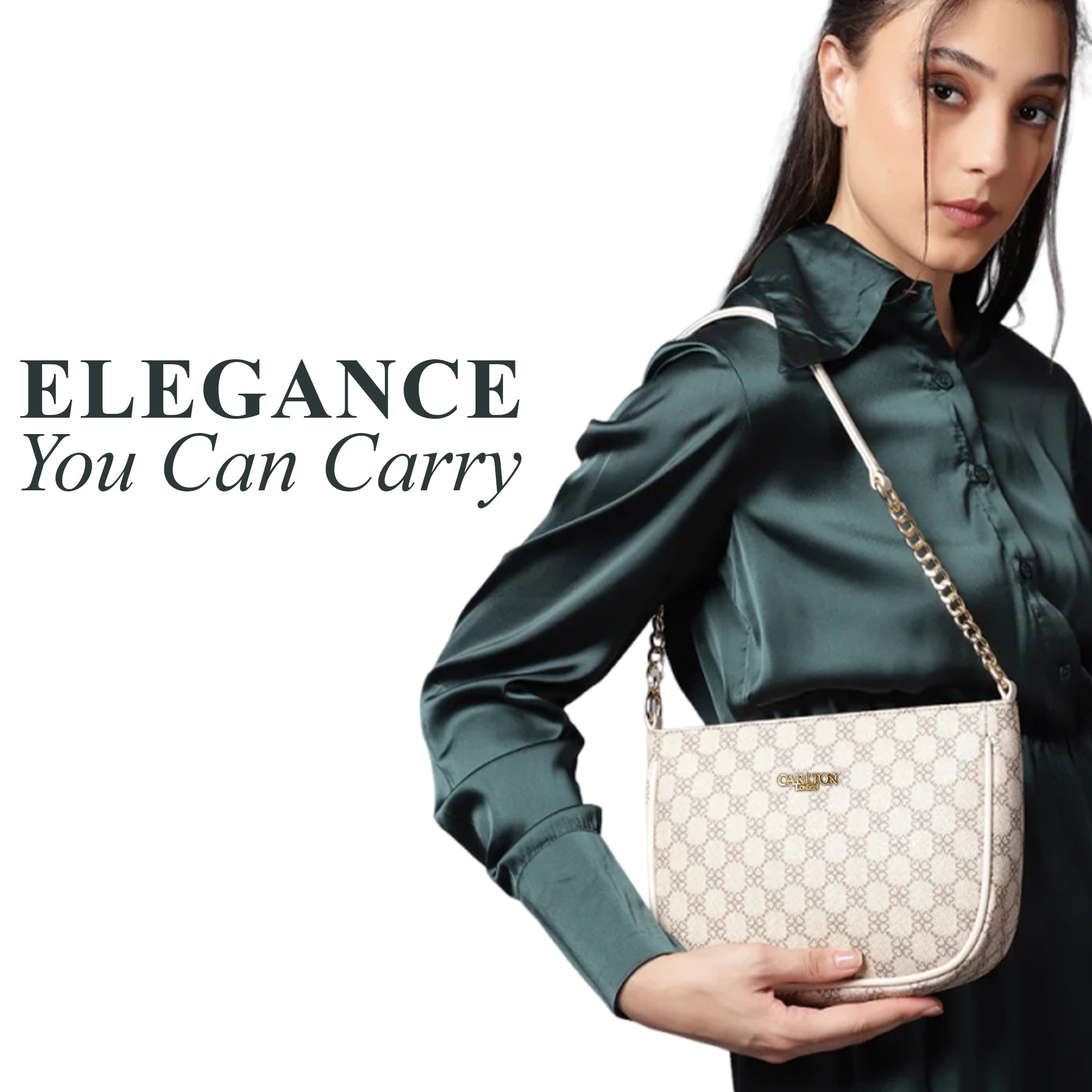 Carlton London Venezia Bag with Gold Chain Strap