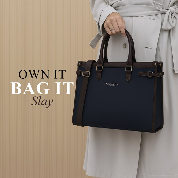 Carlton London ADELINE Textured Tote Bag