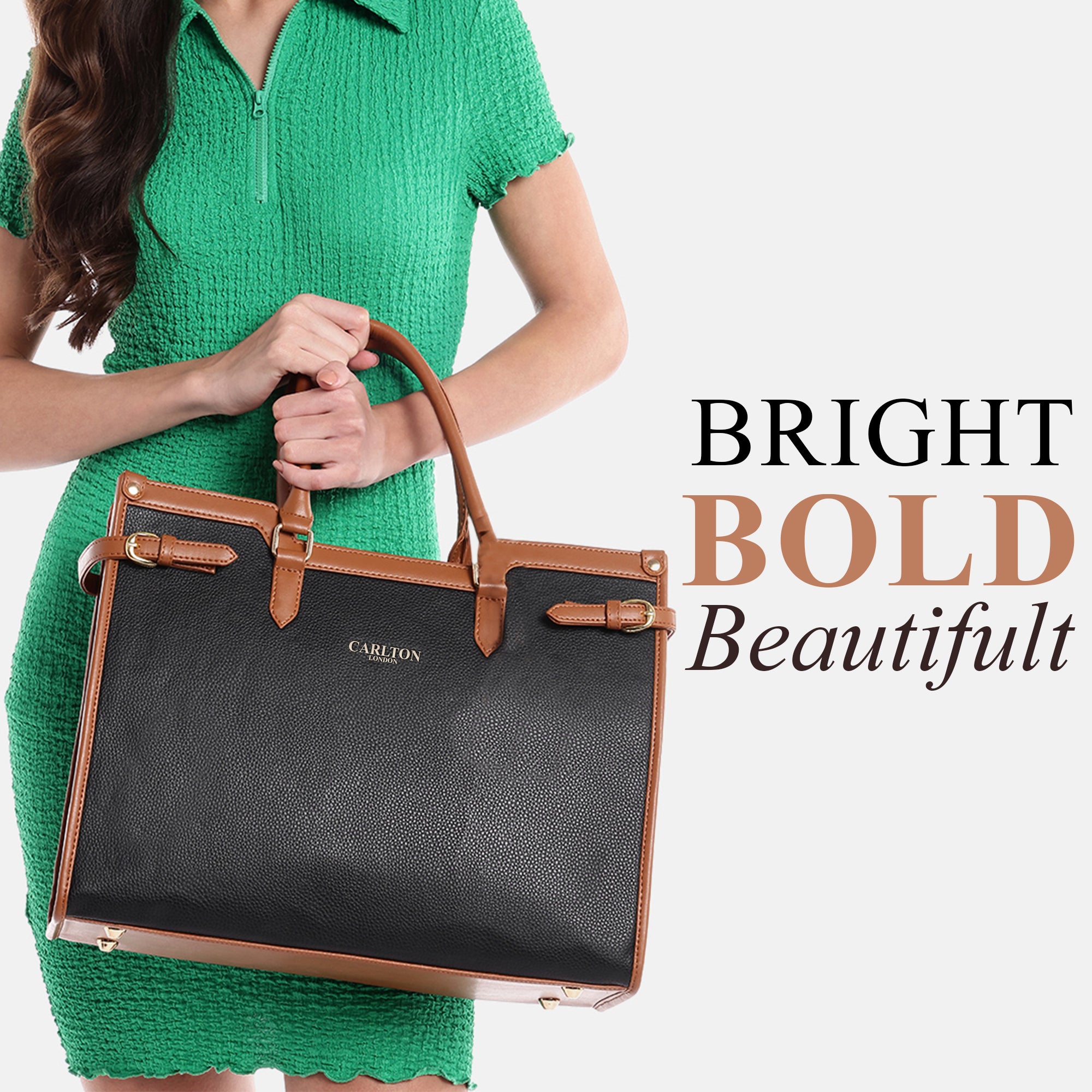 Carlton London ADELINE Textured Tote Bag