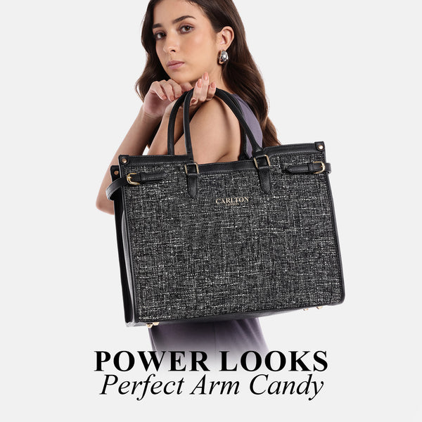 Carlton London MAEVE Textured Tote Bag