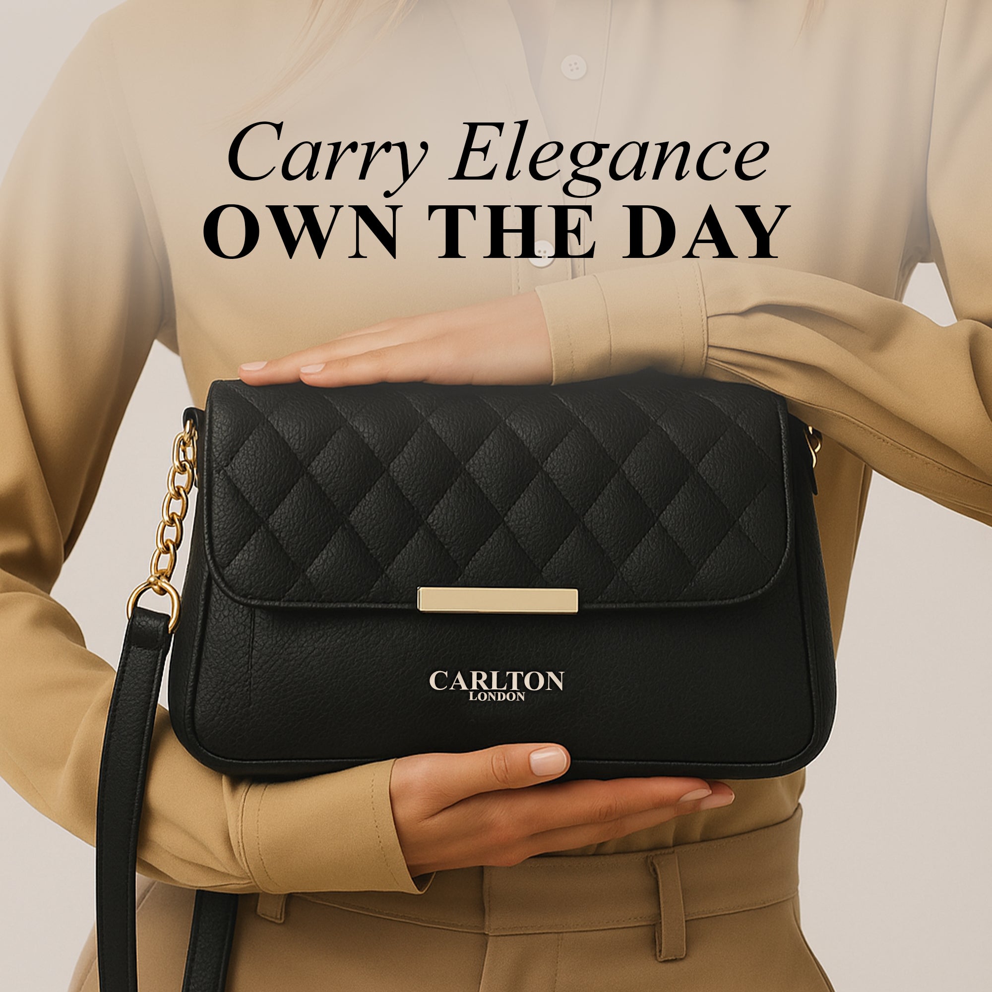 Carlton London Quilted Sling Bag