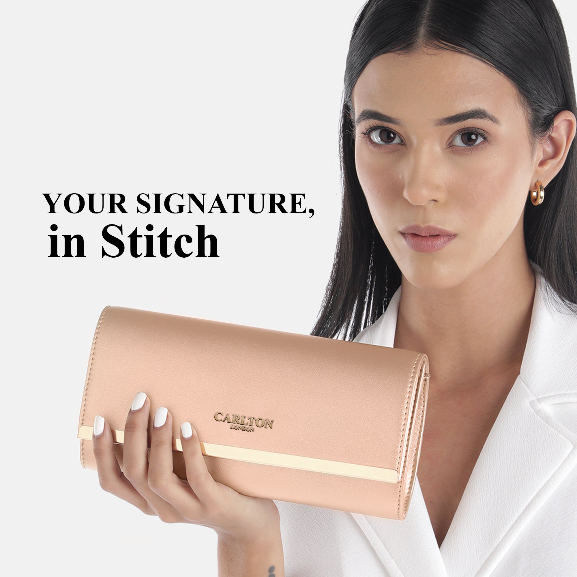 Carlton London Satin Flap Clutch