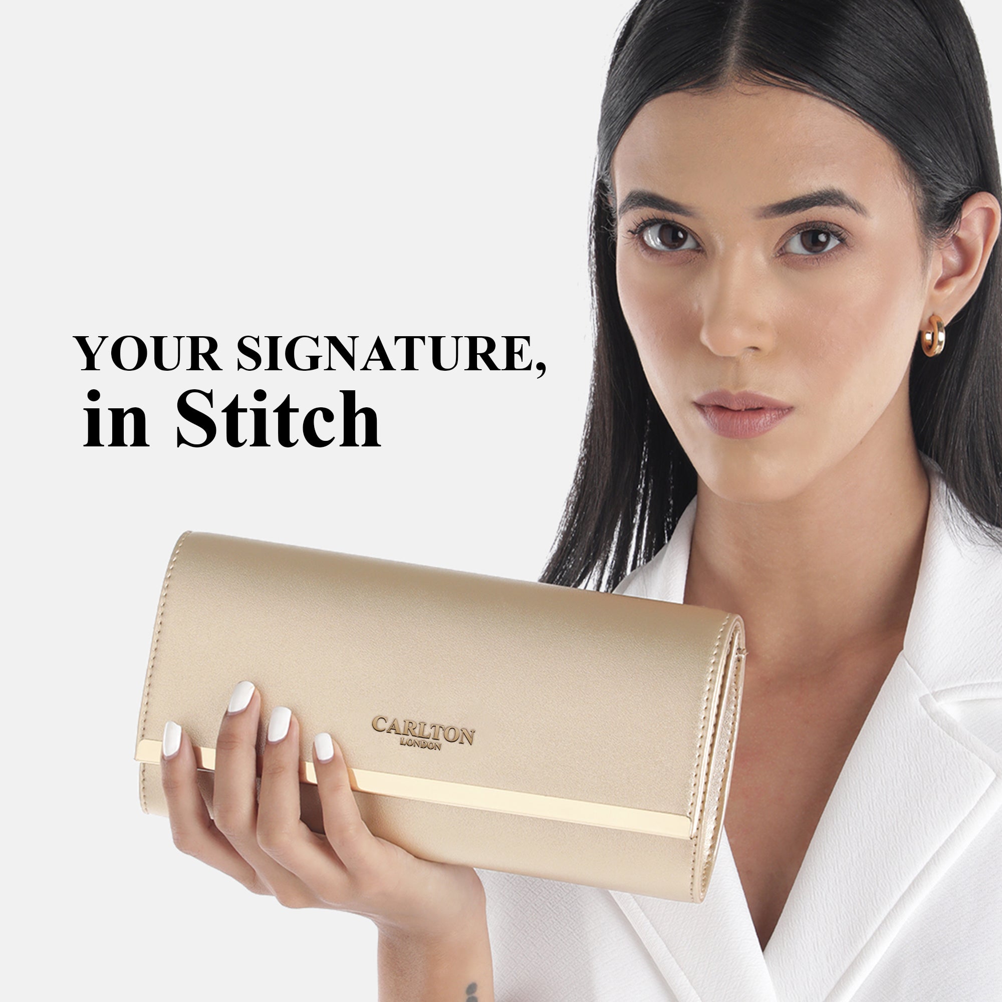 Carlton London Satin Flap Clutch