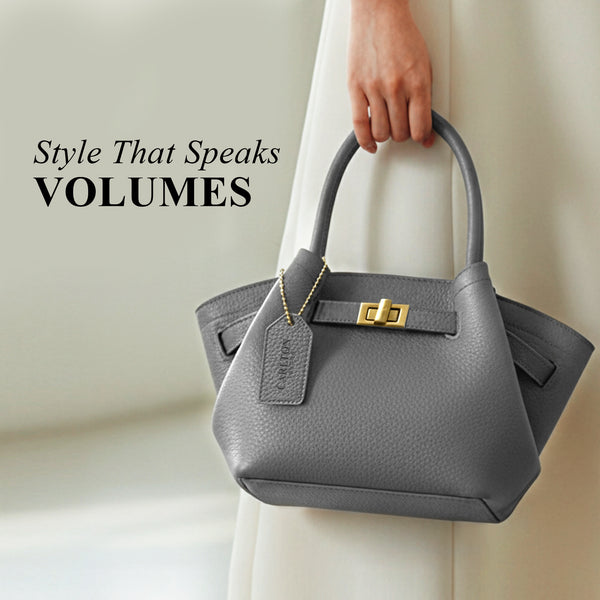 Carlton London ELiza Satchel Grey Bag - CLHB-14