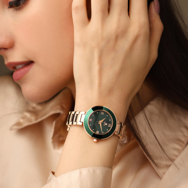 Carlton London Women Juliette Green Analog Watch - CLW-JT-RGN