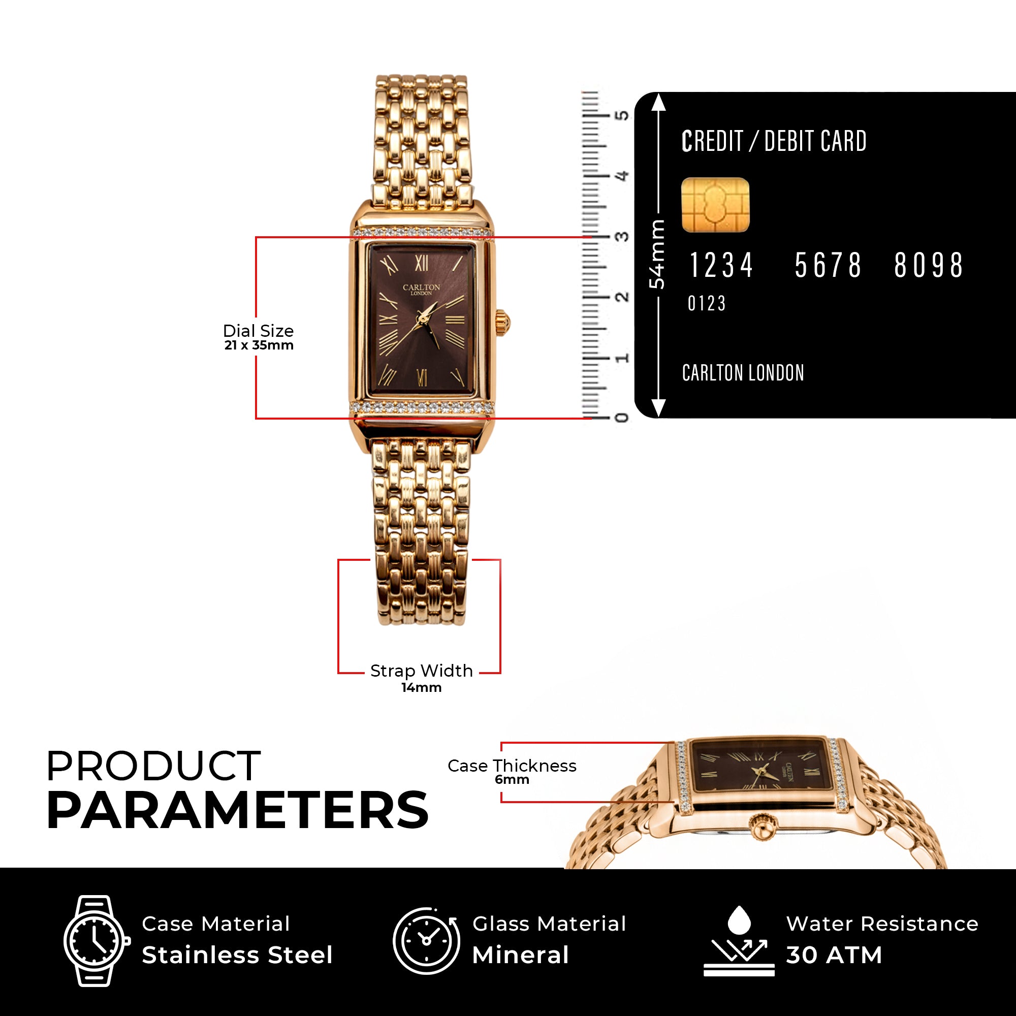 Carlton London Women Amara Brown Analog Watch CL-AM-BRW