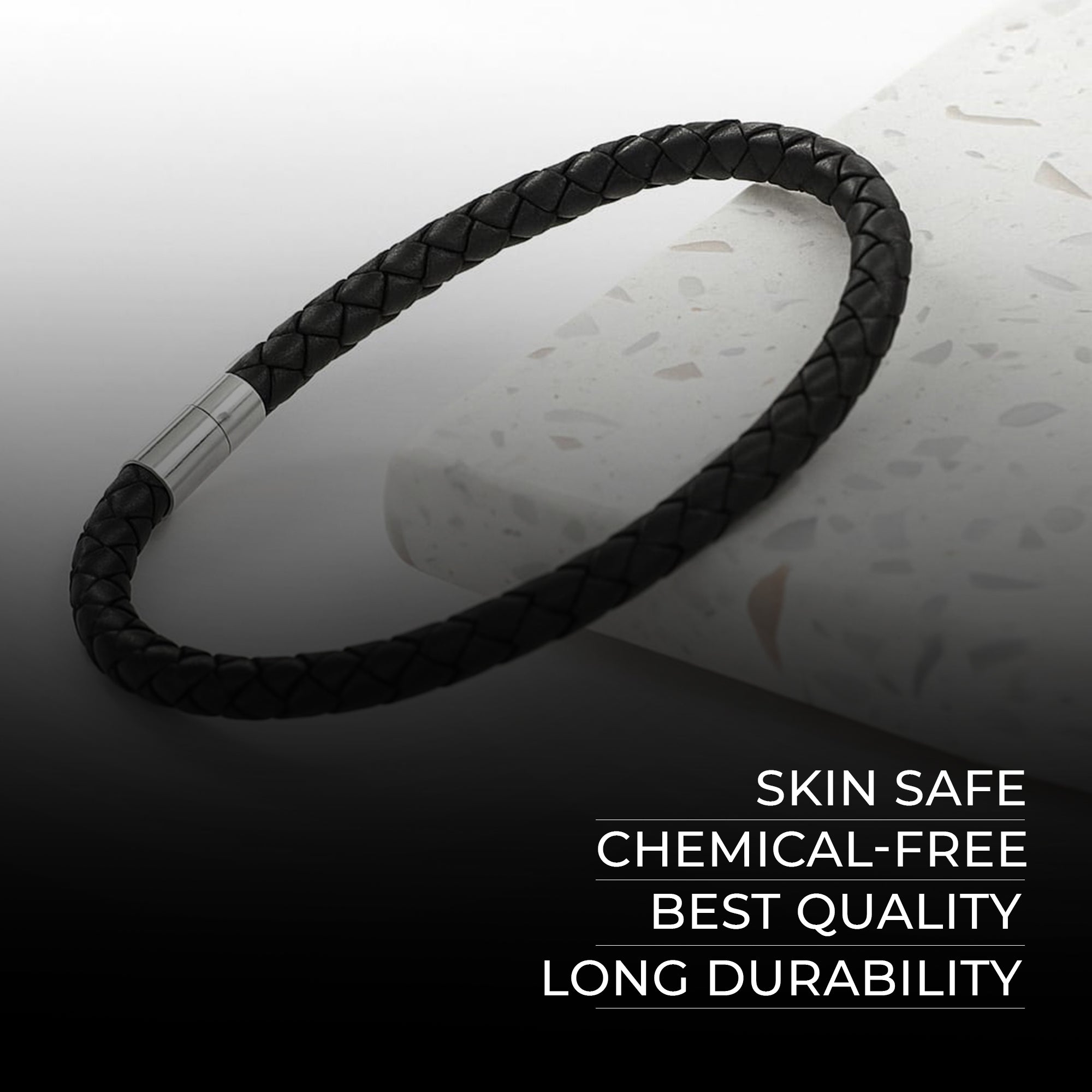 Carlton London | Men Knox Leather Bracelet
