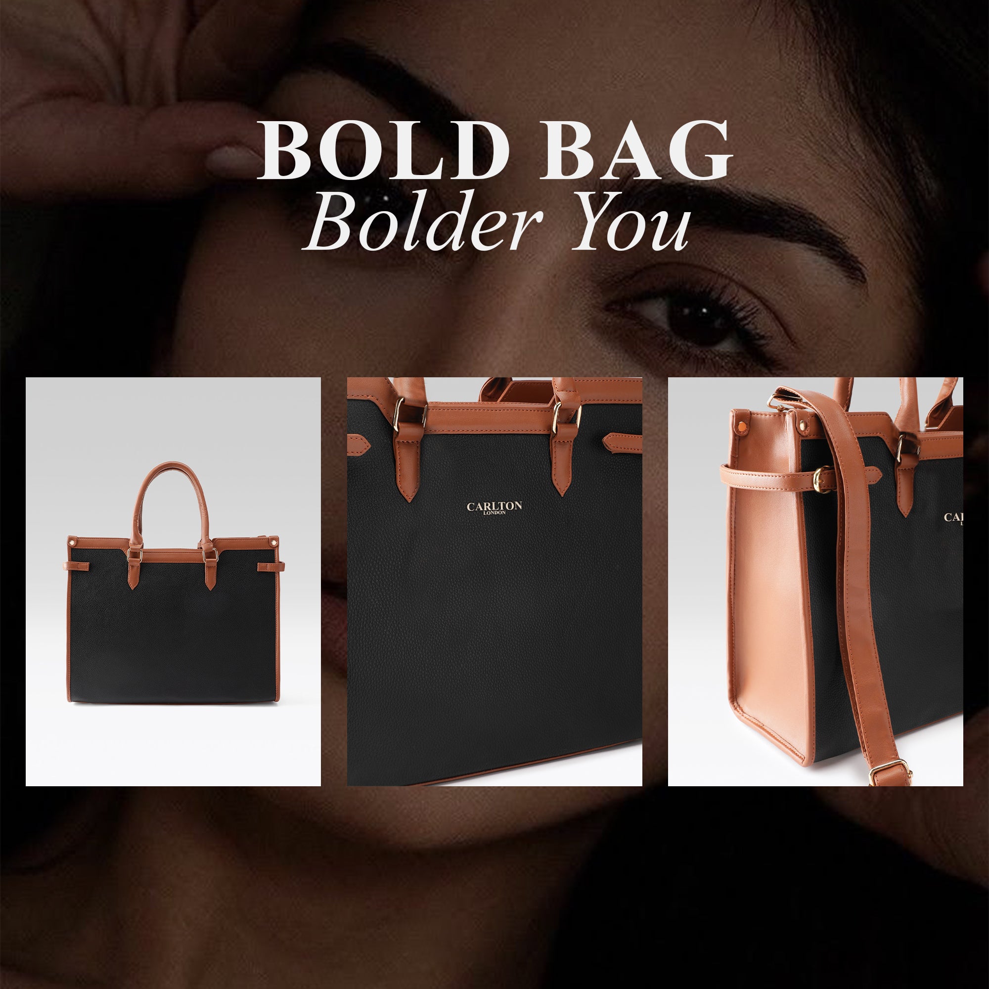 Carlton London ADELINE Textured Tote Bag