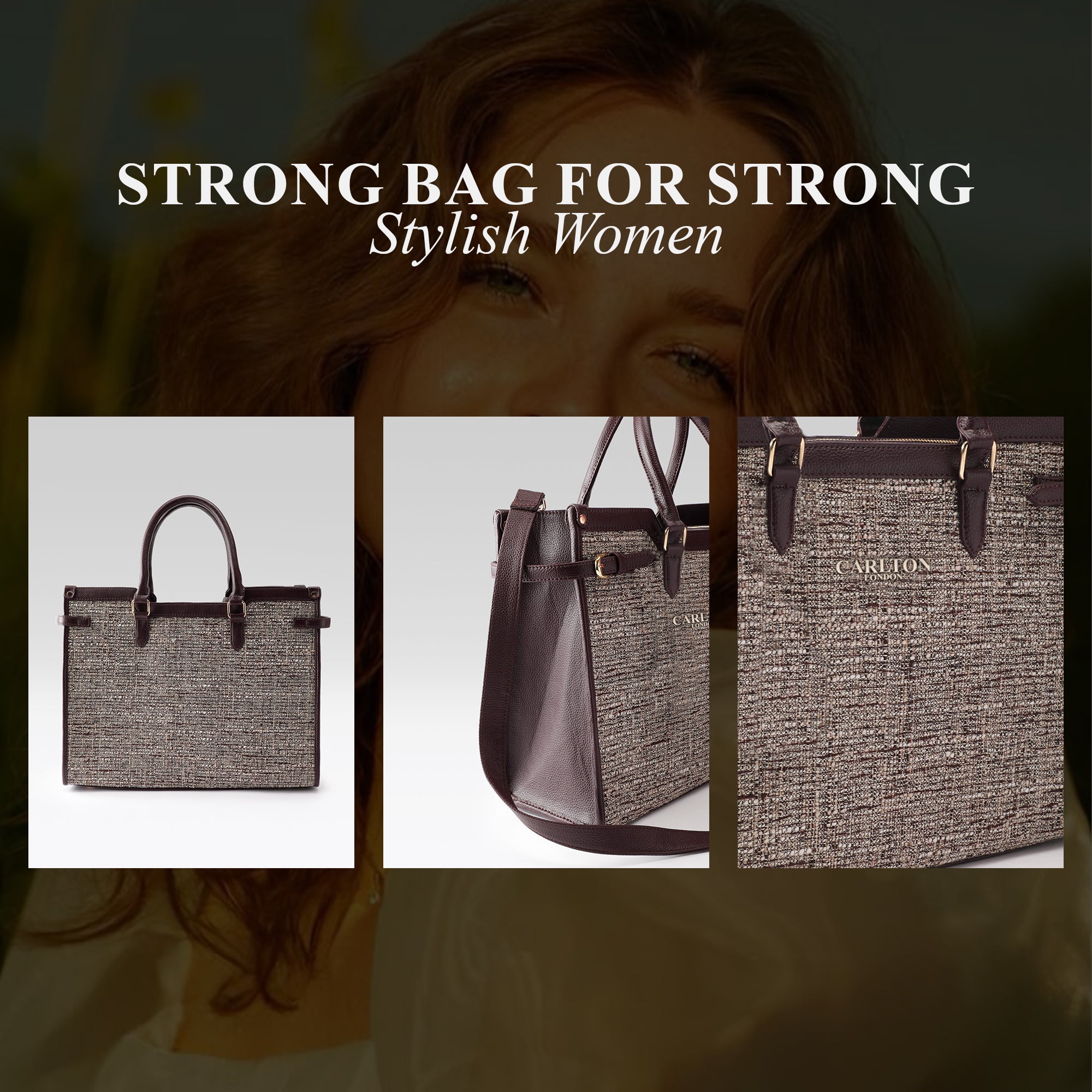Carlton London MAEVE Textured Tote Bag