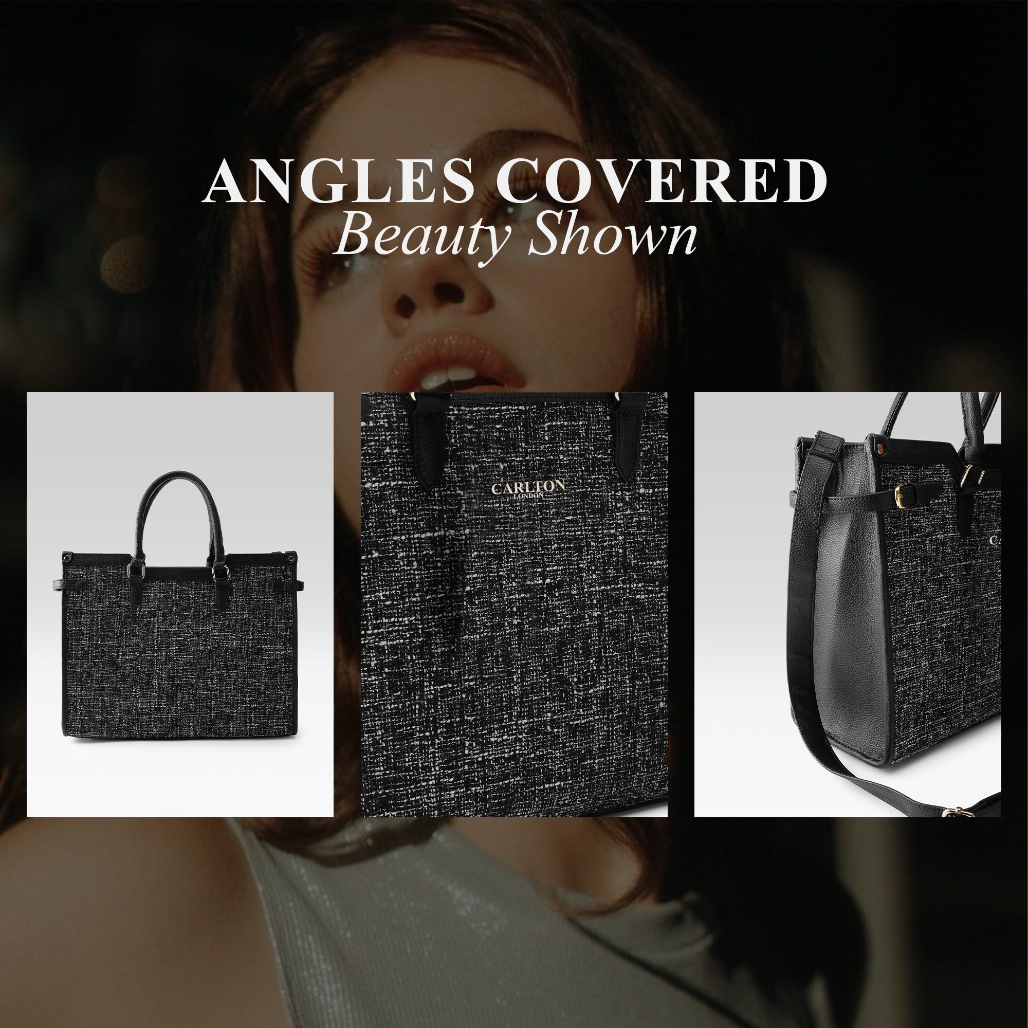 Carlton London MAEVE Textured Tote Bag