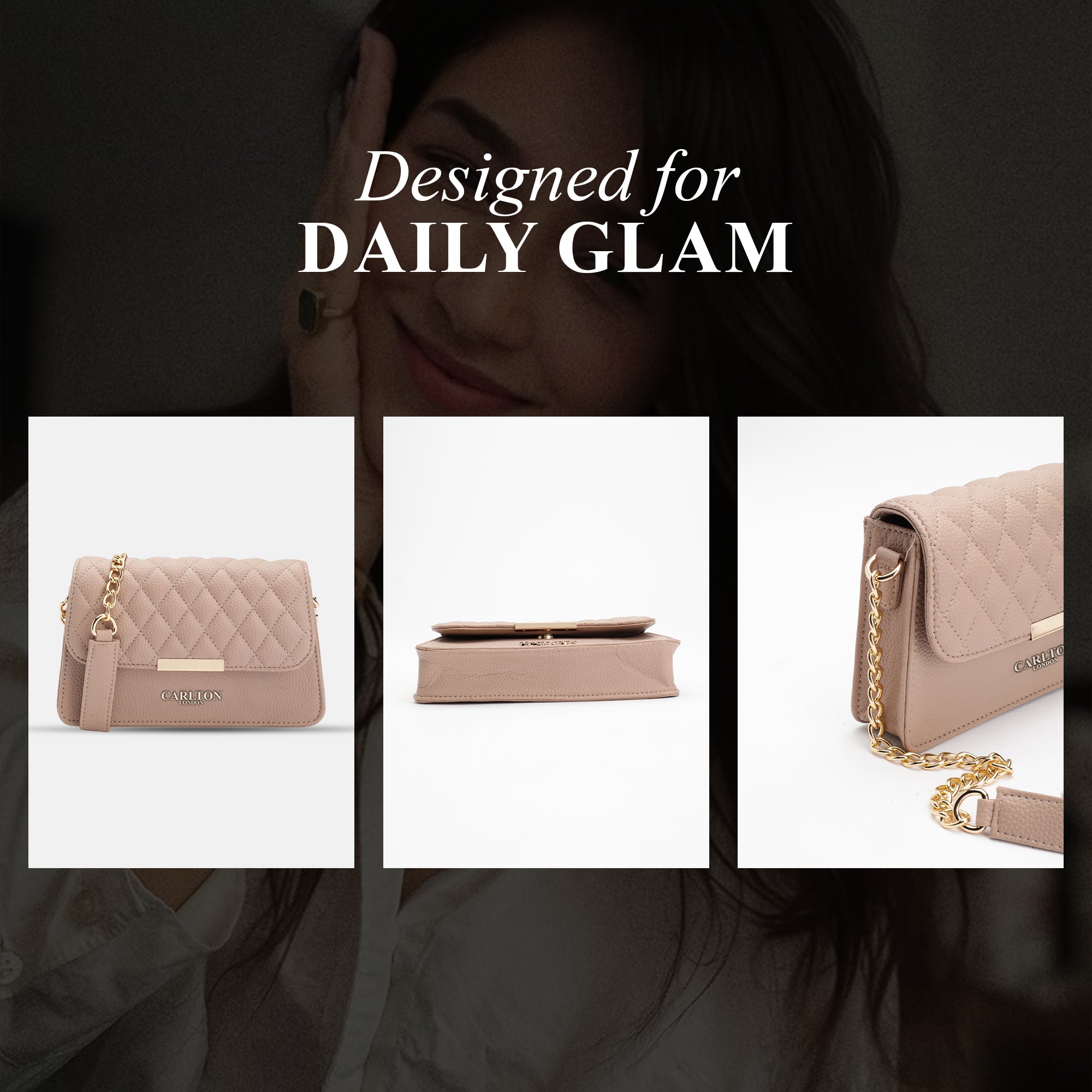 Carlton London Quilted Sling Bag