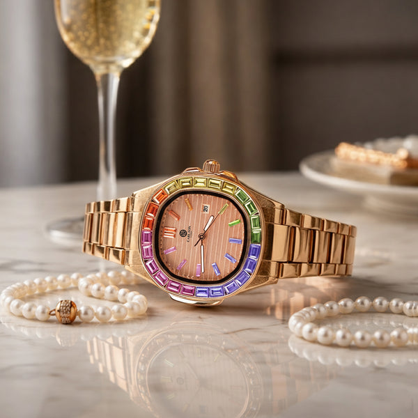 Grace: Women's Rainbow Multicolor Analog Watch CLDPP-004