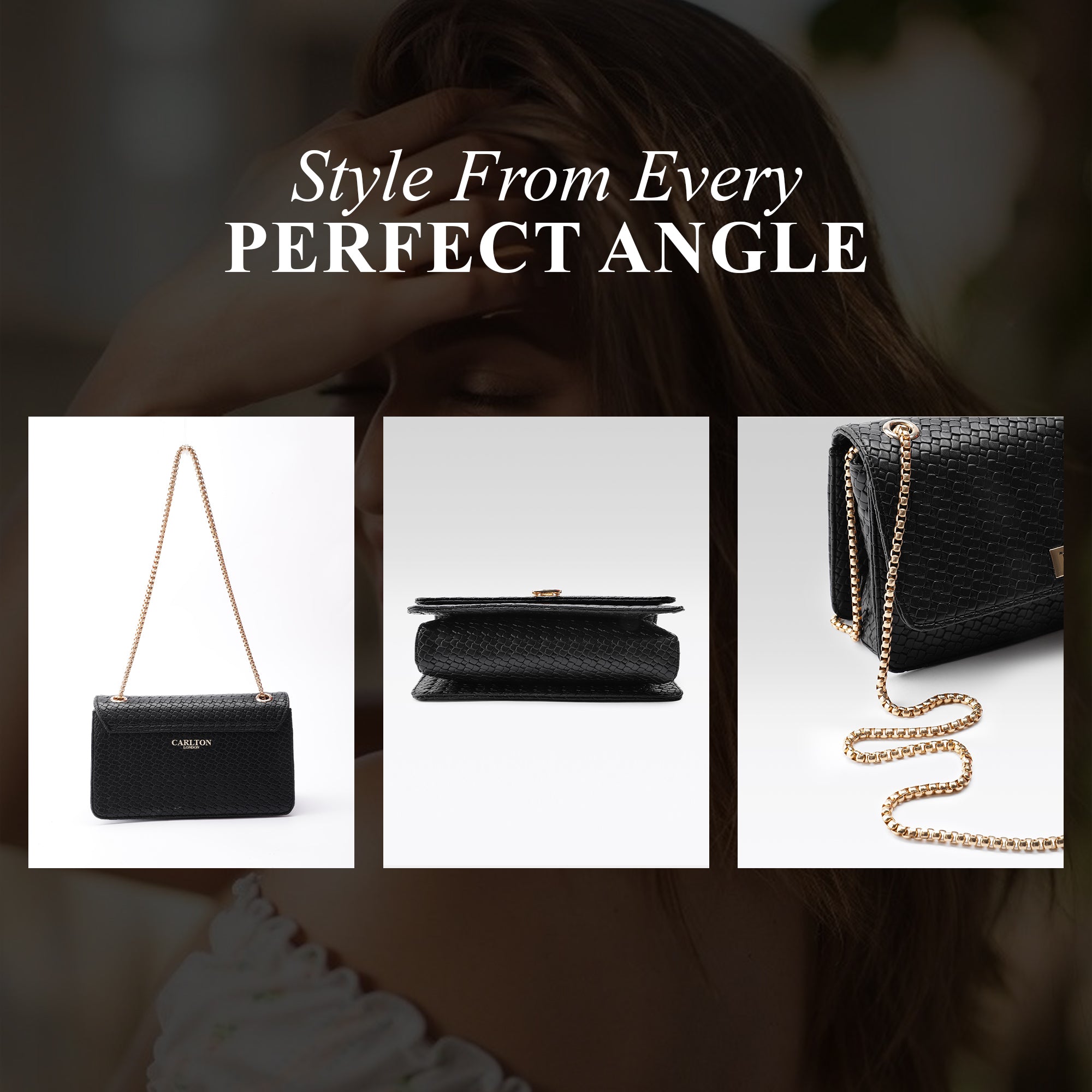 Carlton London Venezia Textured Sling Bag