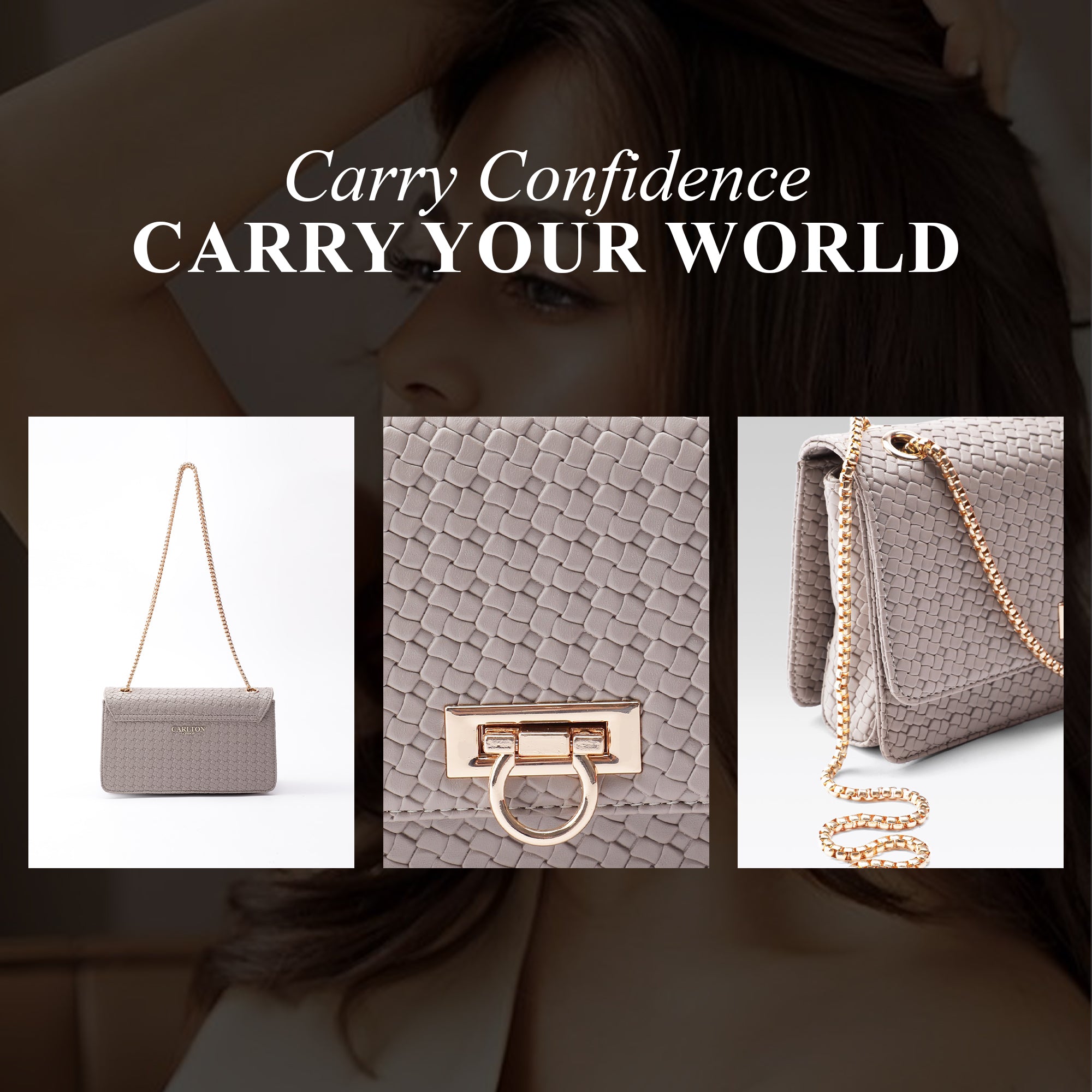 Carlton London Venezia Textured Sling Bag