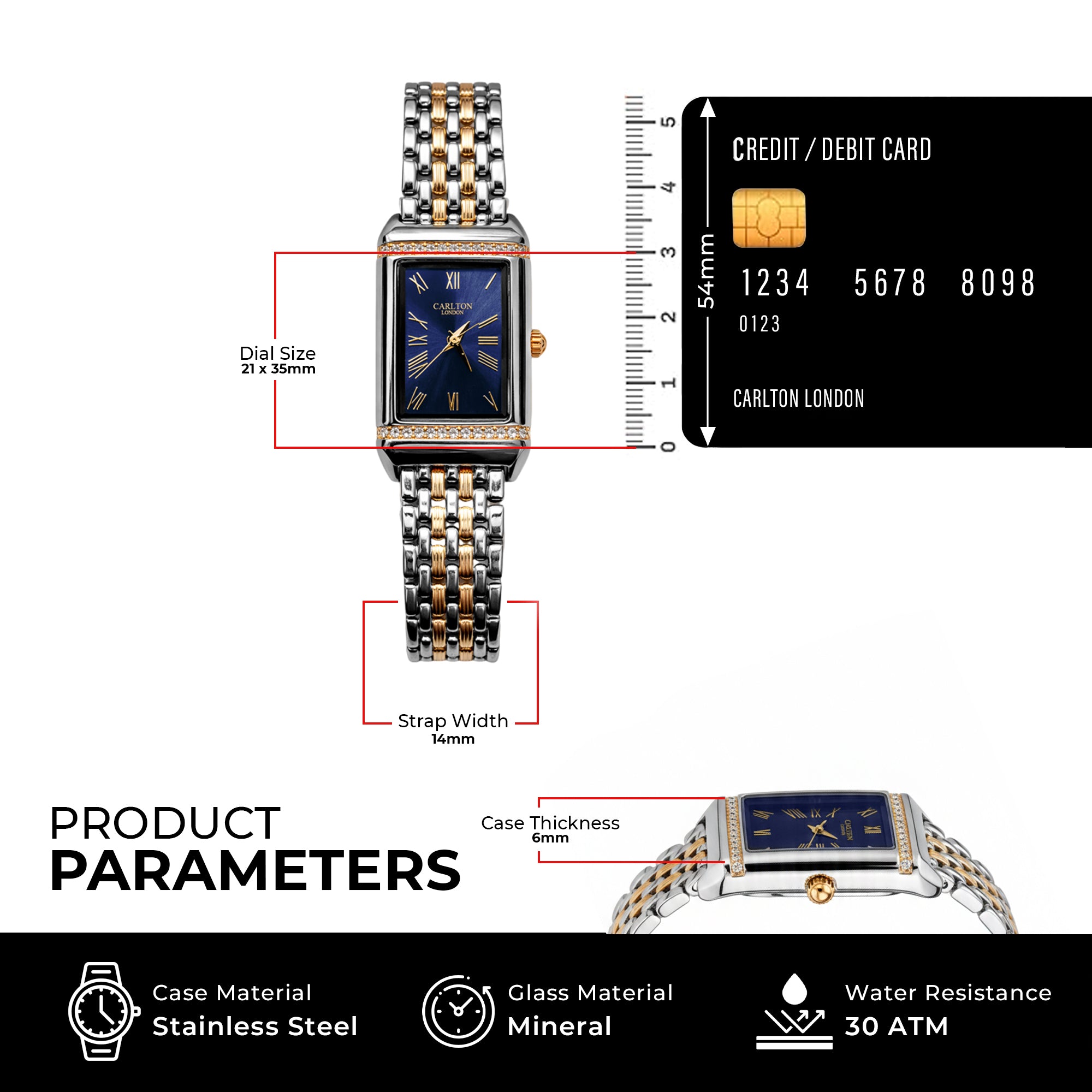 Carlton London Women Amara Blue Analog Watch CL-AM-BLU