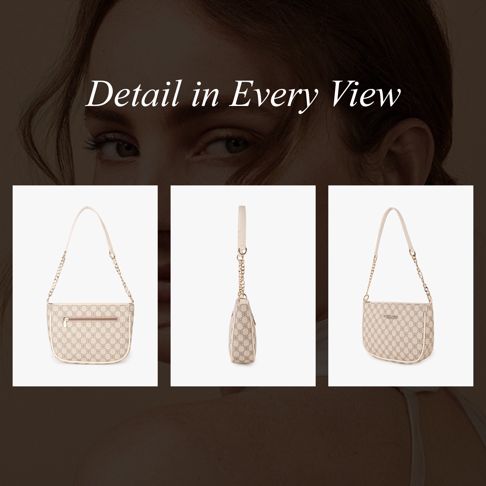 Carlton London Venezia Bag with Gold Chain Strap