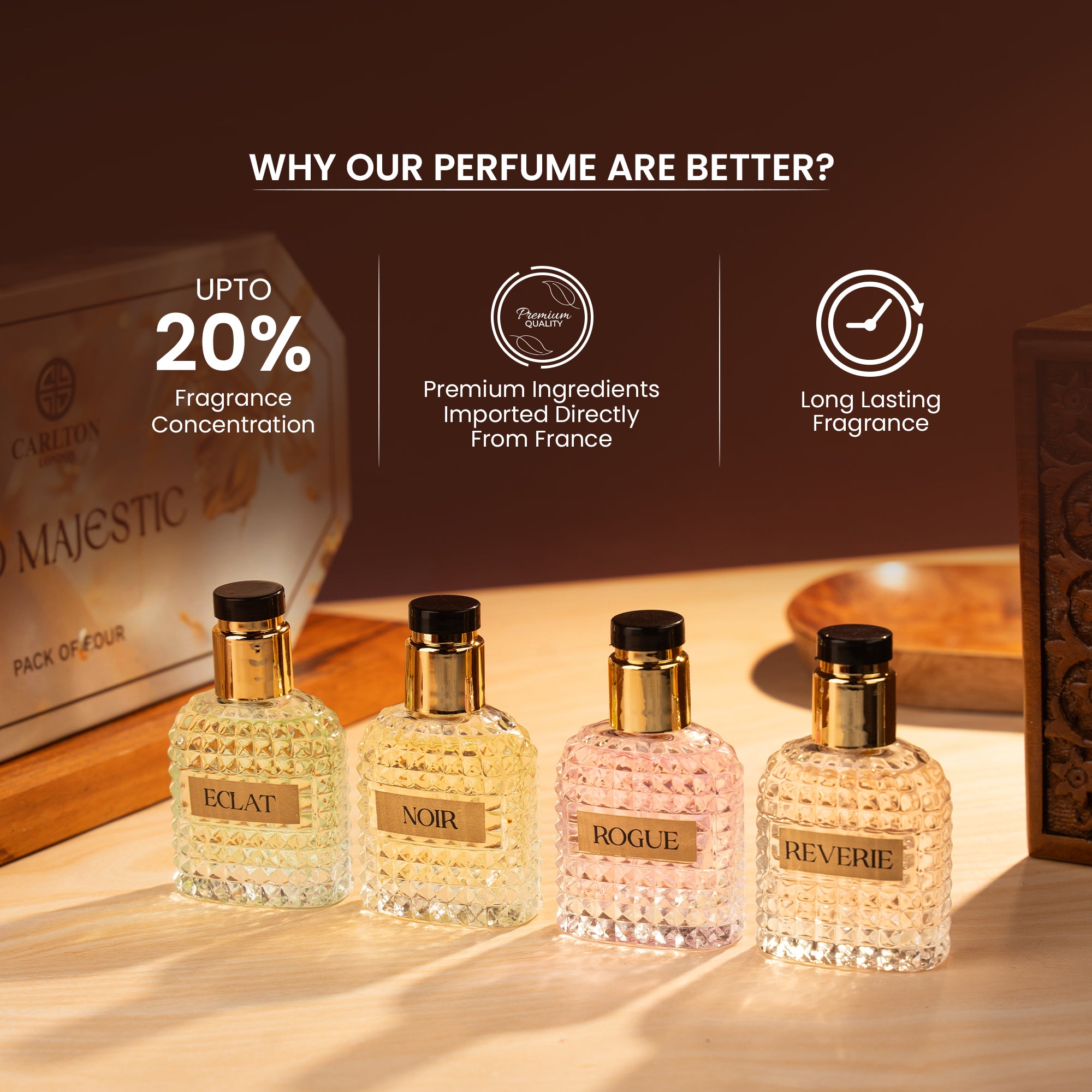 Oud Majestic Luxury Perfume Women Gift (Set of 4 - 30ml Each)