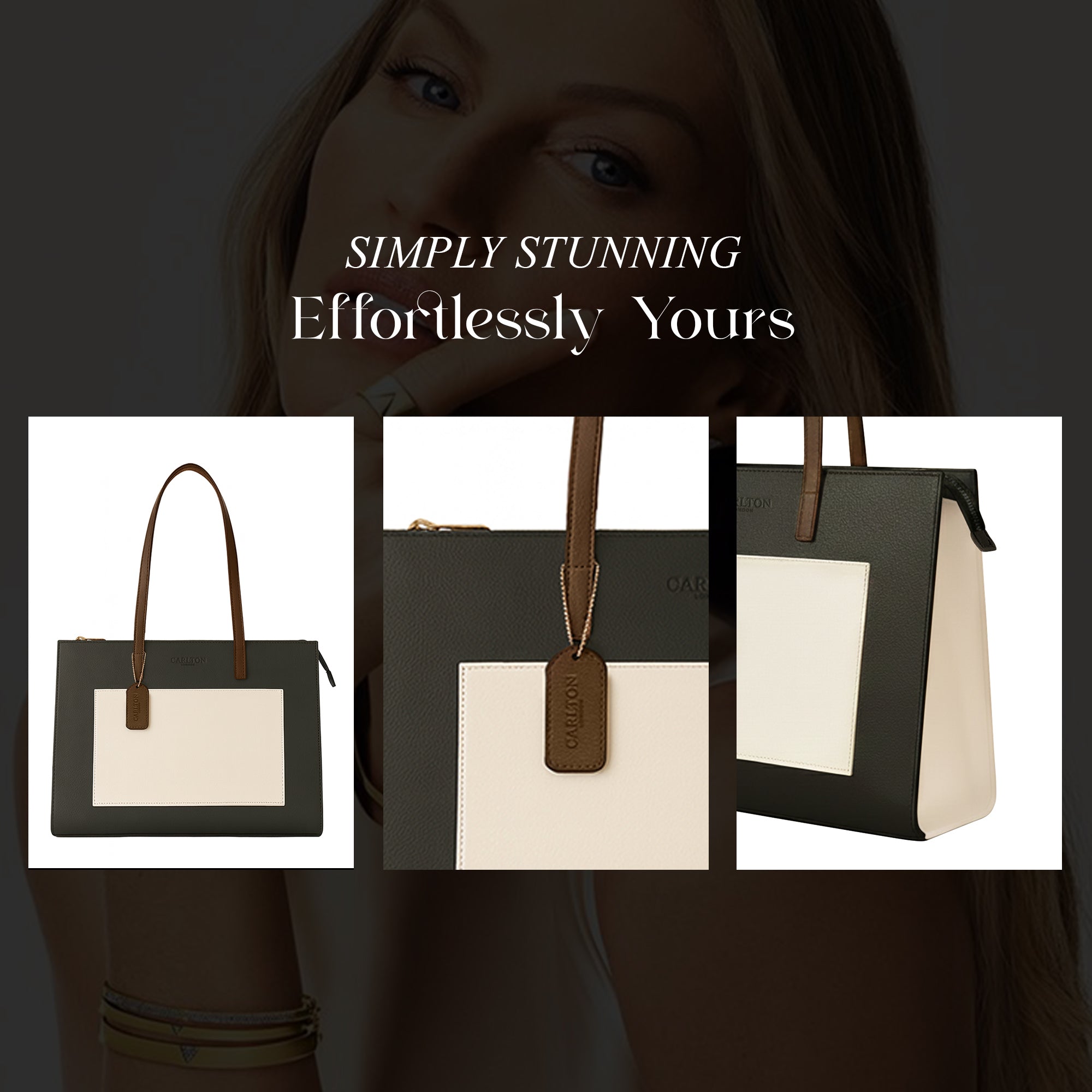 Carlton London Selene Structured Green Tote Bag - CLHB-11