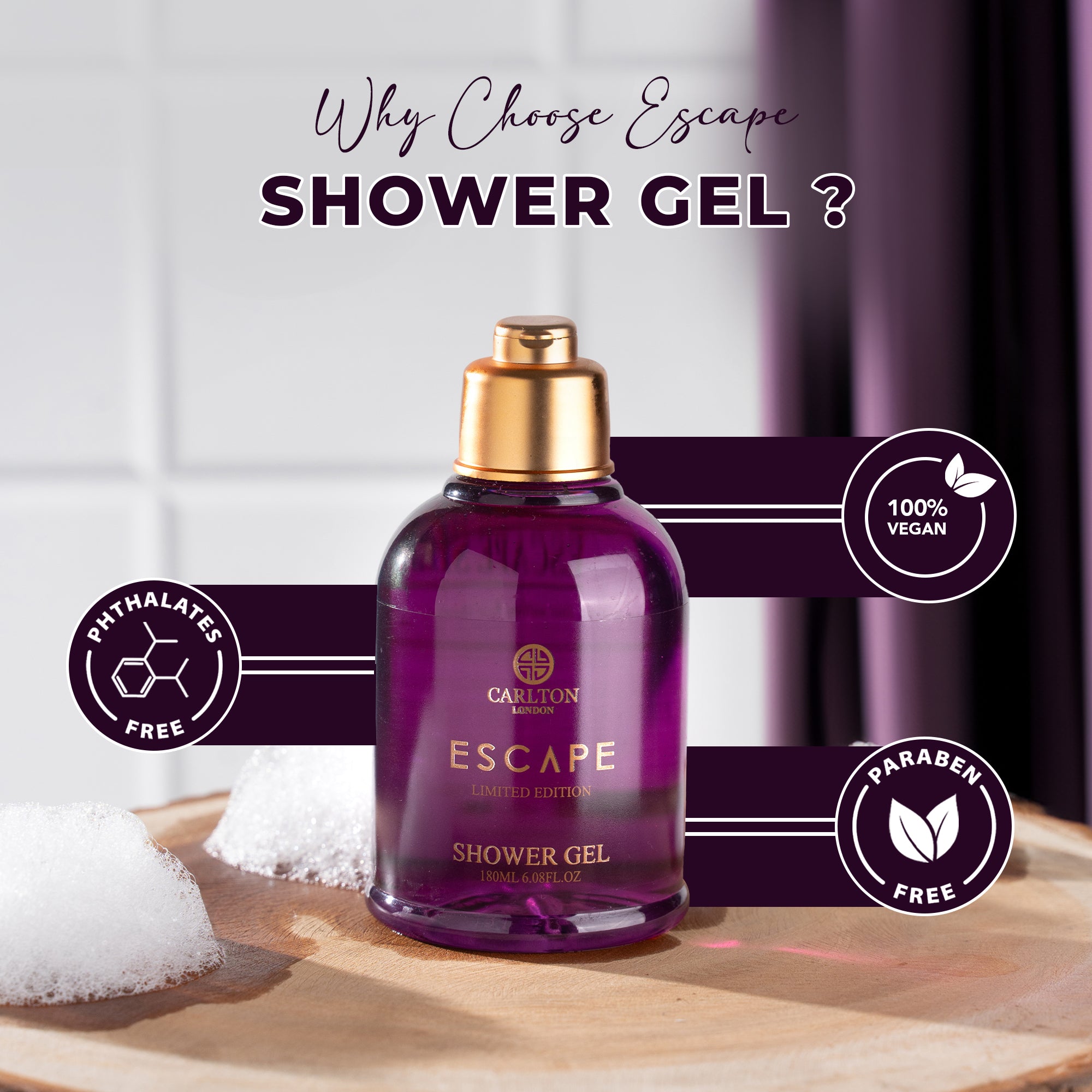 Carlton London women Escape shower gel- 180ml - CL-Escapegel