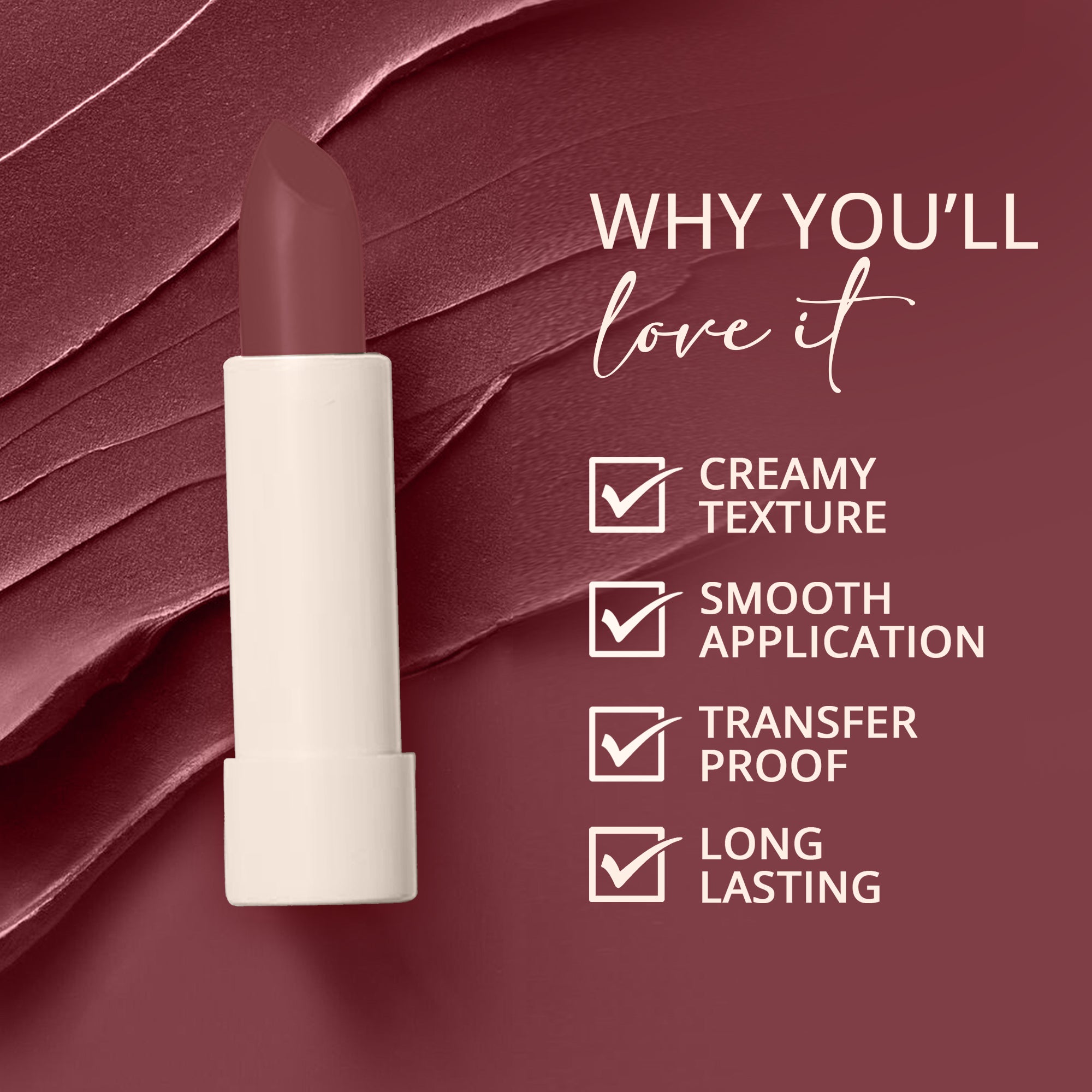 Creamy Matte Bullet Lipstick (Bare Berry)