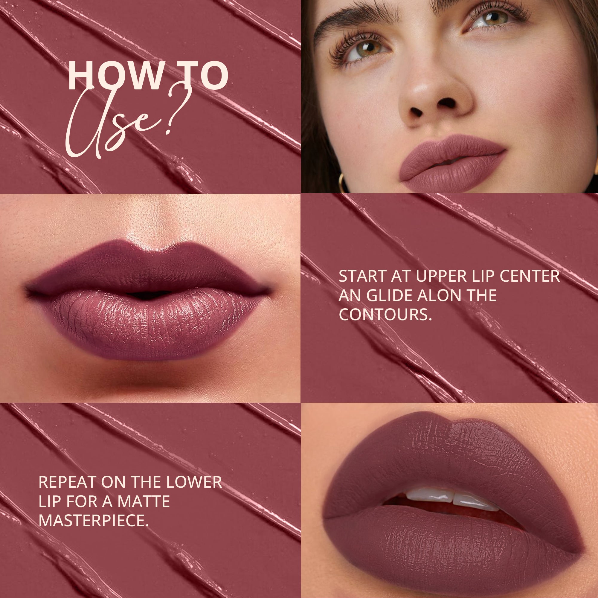 Creamy Matte Bullet Lipstick (Dusky Rose)