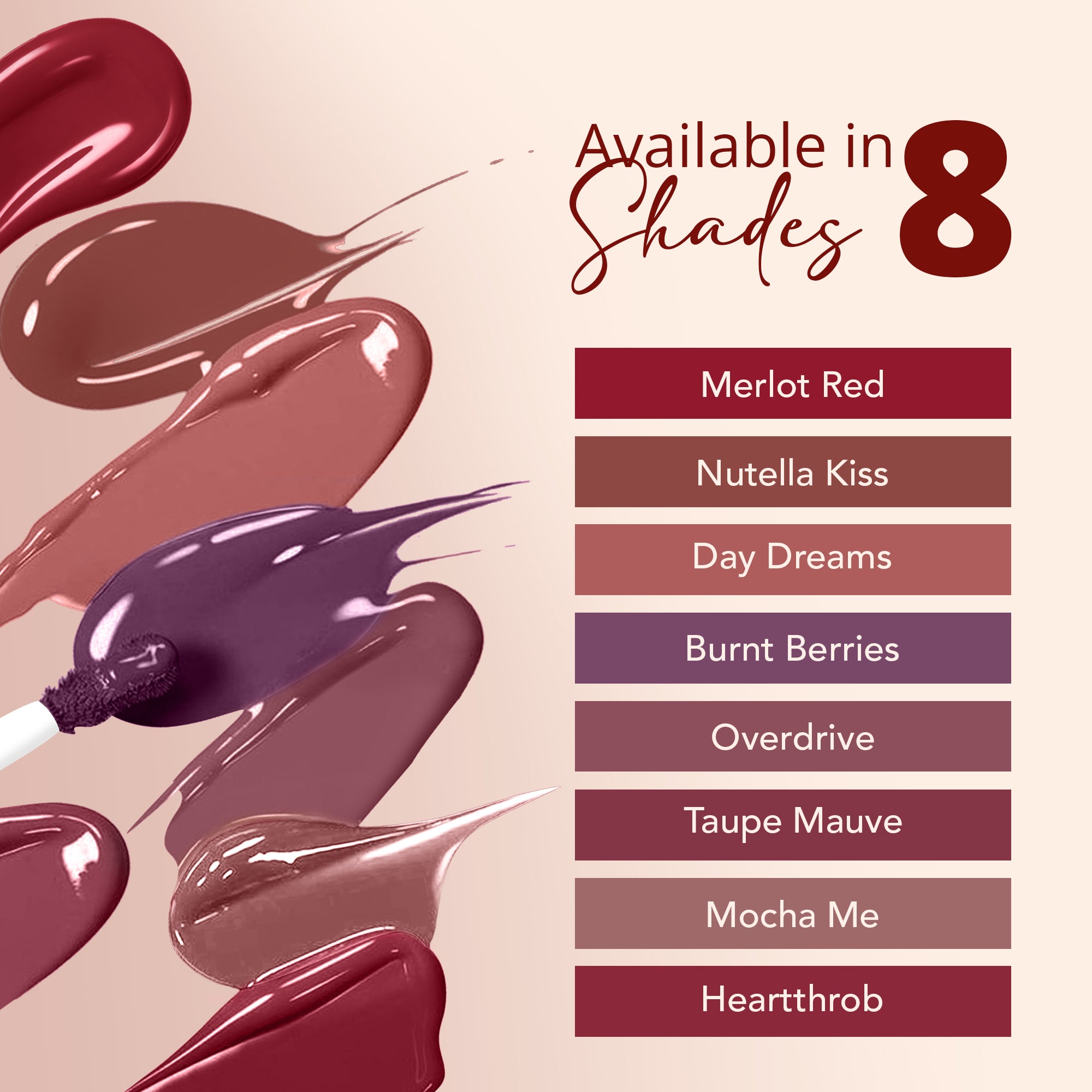 Cheeky Pout: Pack of 8 Marque Matte Mini Liquid Lipsticks