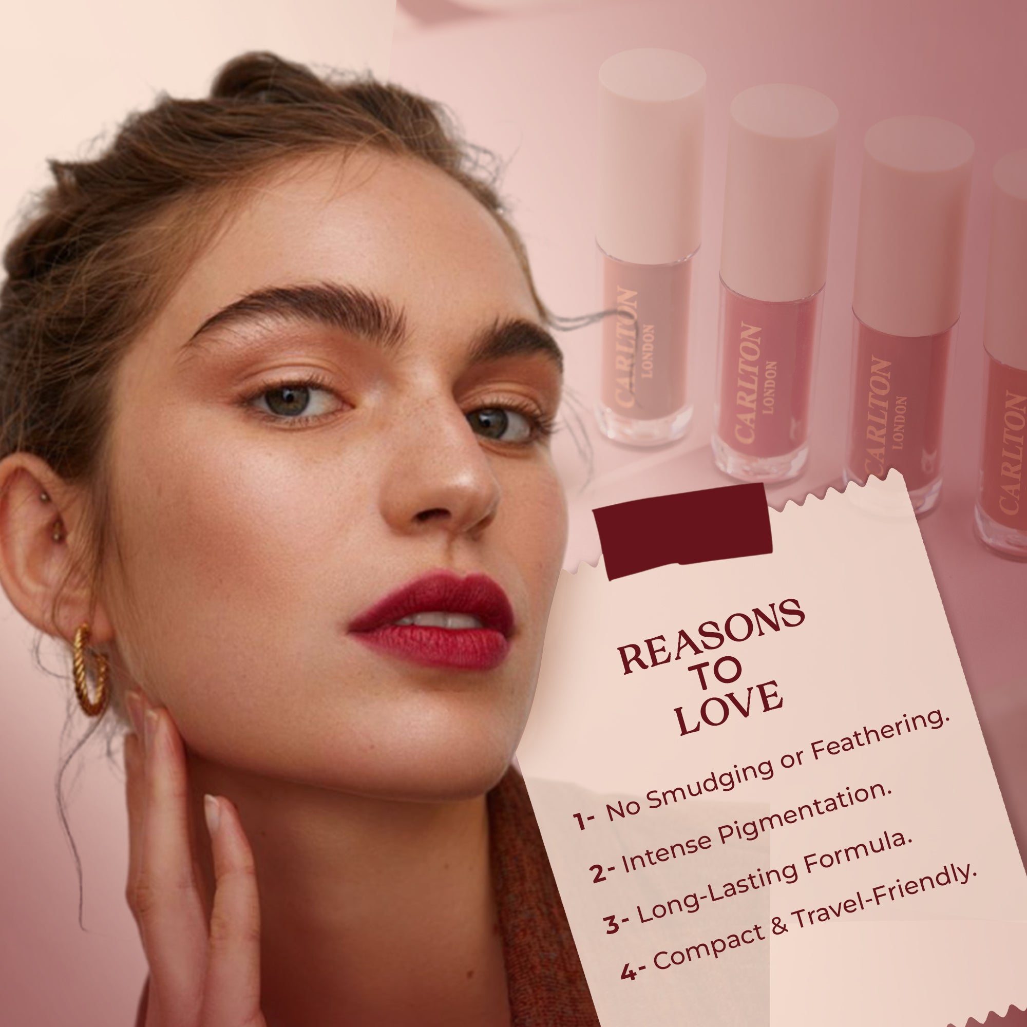 Coral Blush: Pack of 4 Marque Matte Liquid Lipstick