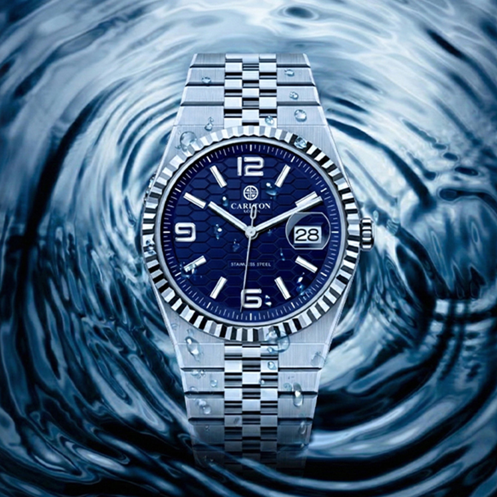 Carlton London Men Rover Blue/ Silver Analog Watch CL-ROVER-BLU