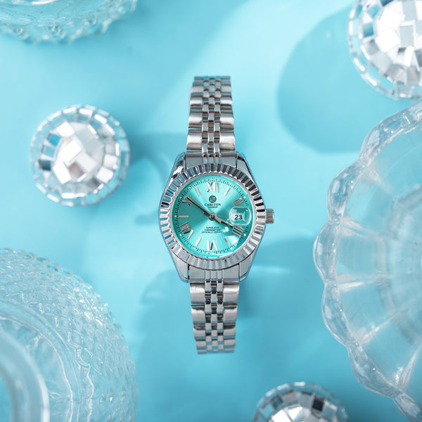 Harper: Mini Tiffany Blue Stainless Steel Women Analog Watch - CLRLW-005