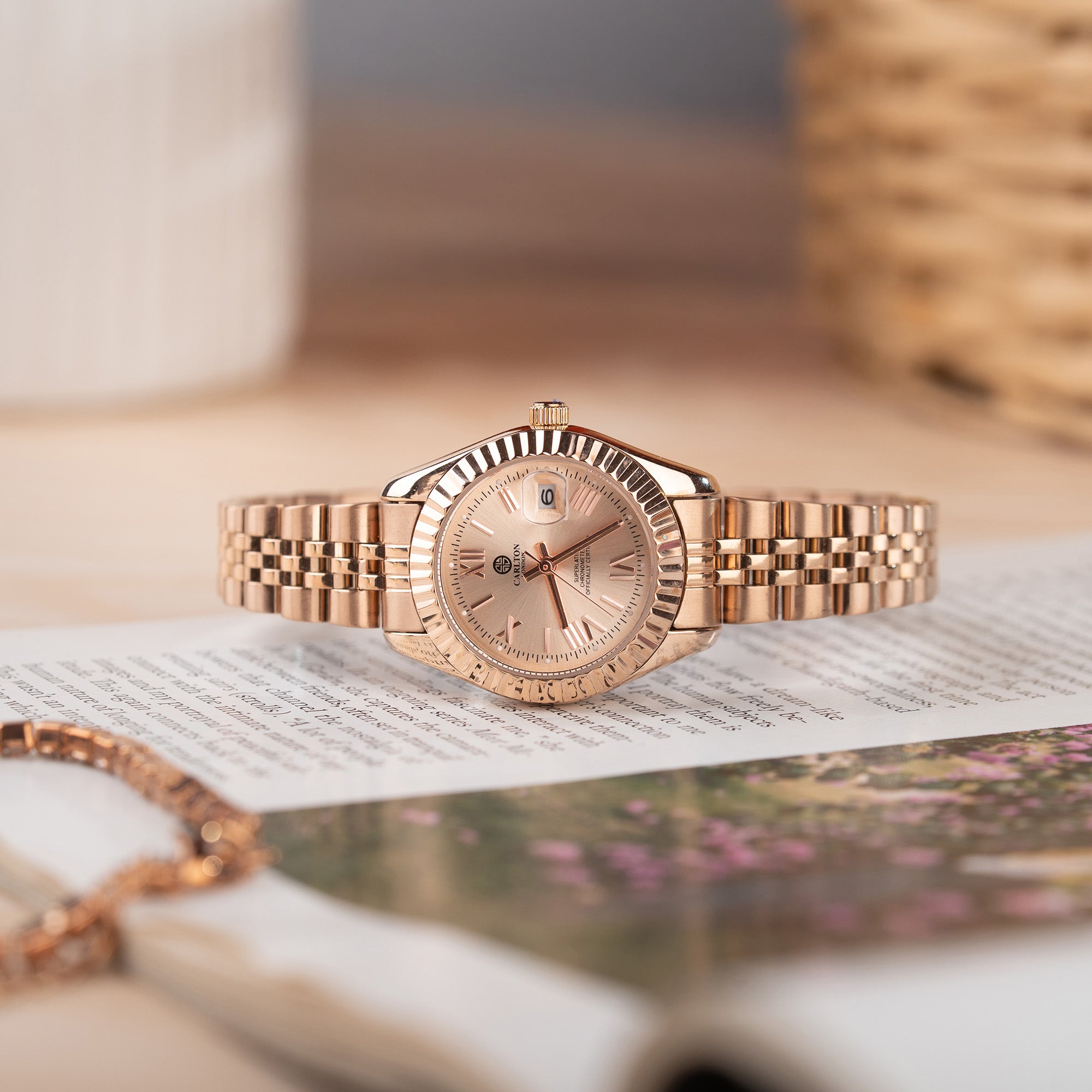 Harper: Mini Rose Gold Stainless Steel Women Analog Watch - CLRLW-002