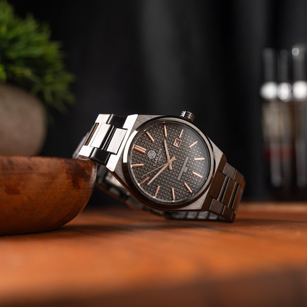 Alfred: Men Black / Dark Grey Analog Watch - CLMWT-01