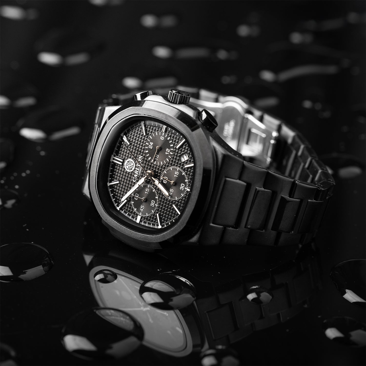 Parker: Men's All-Black Analog Watch