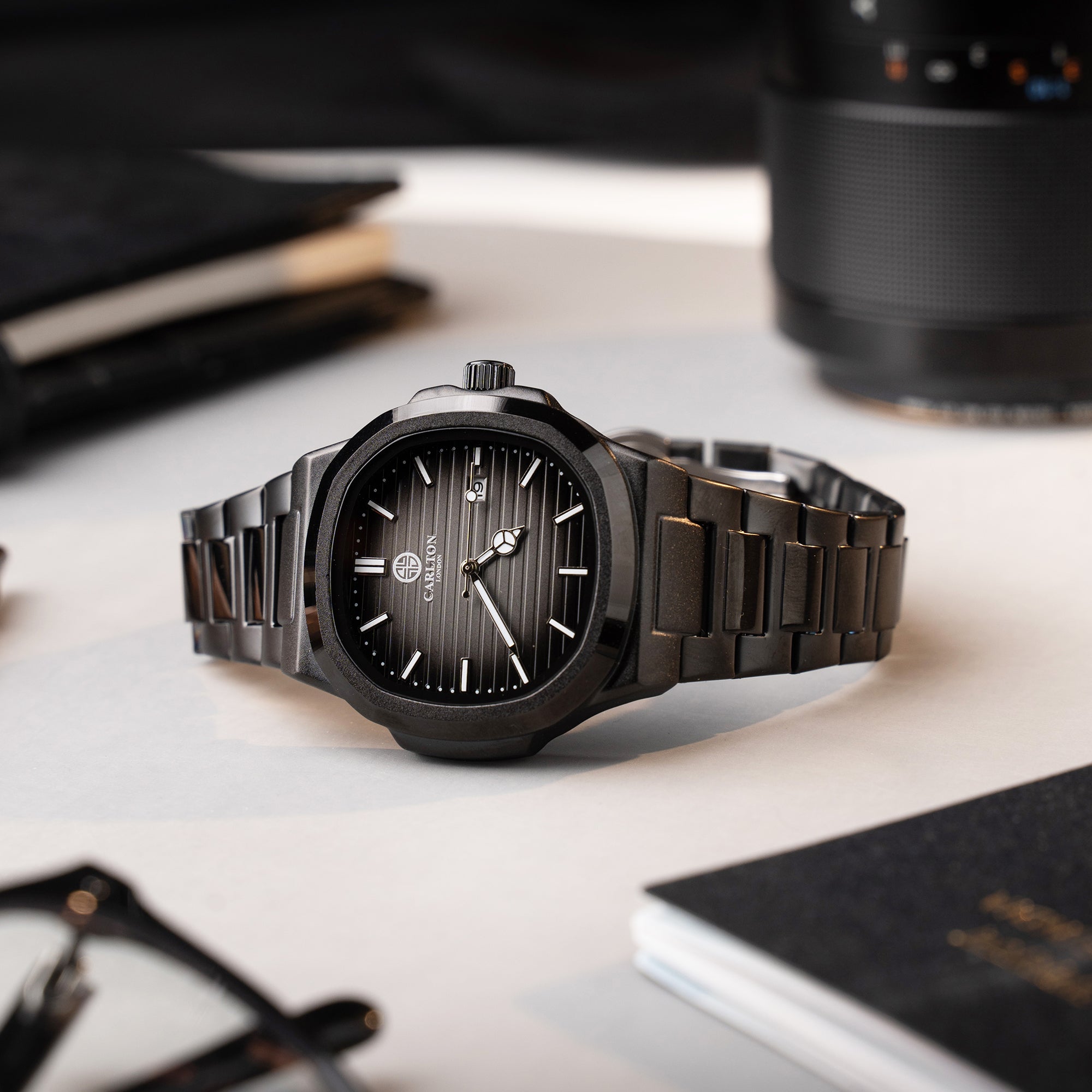 Arthur: Men's Black Stainless Steel Analog Watch - CLSBLKNM