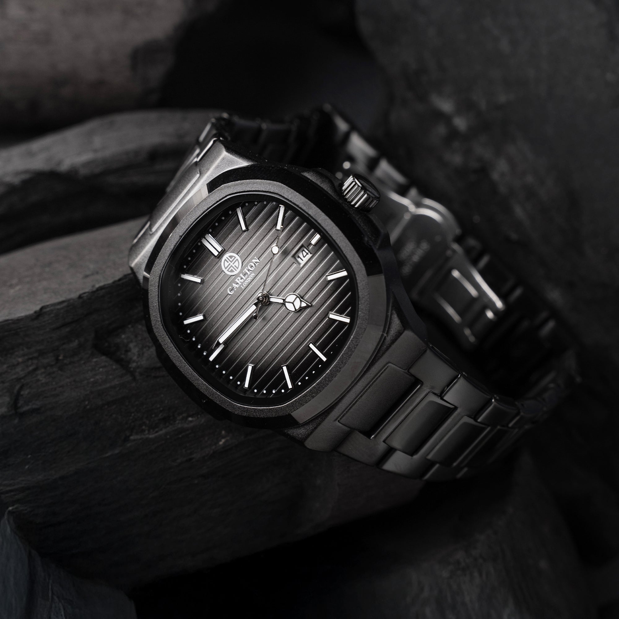 Arthur: Men's Black Stainless Steel Analog Watch - CLSBLKNM