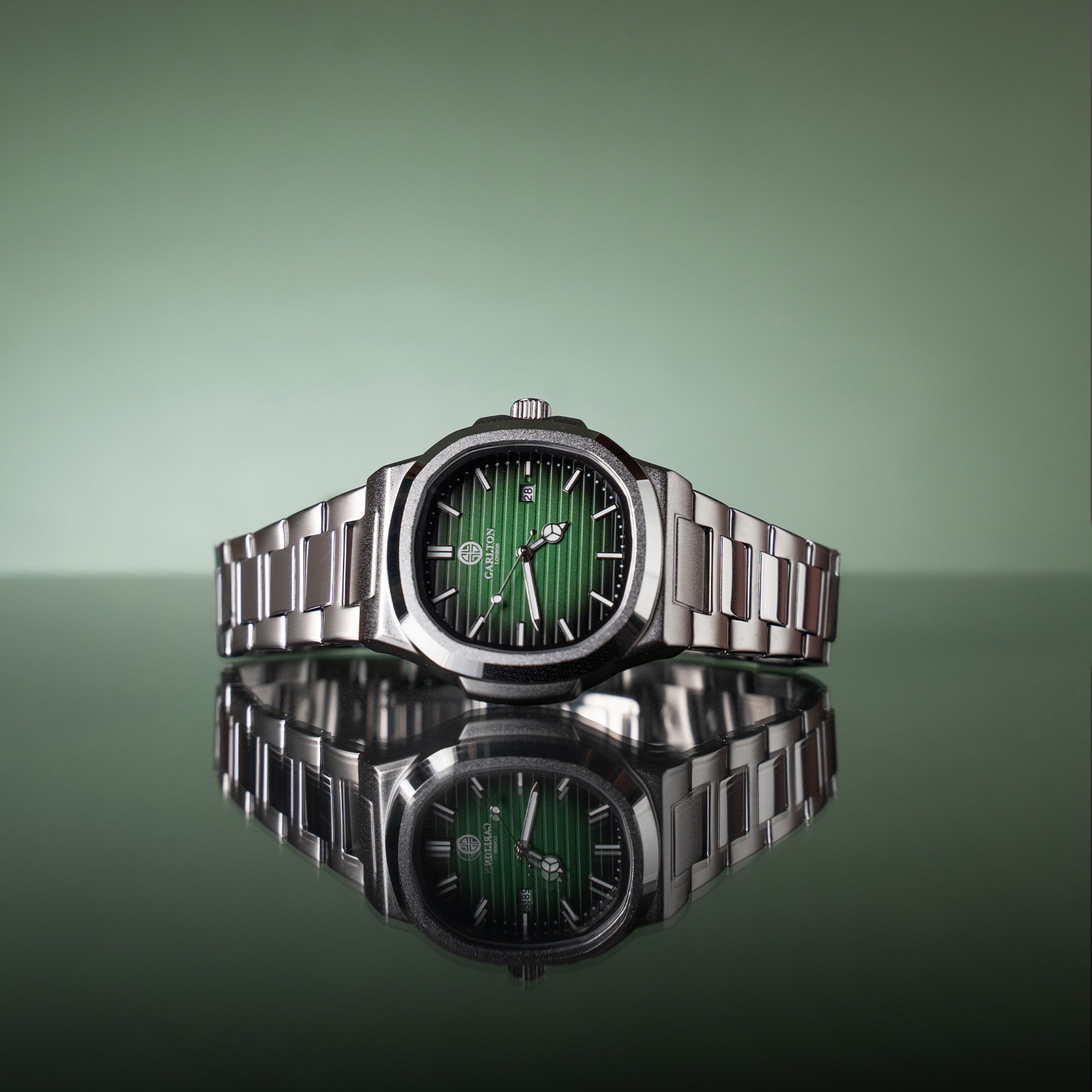 Arthur: Men's Green/Silver Stainless Steel Analog Watch - CLSGRNNM