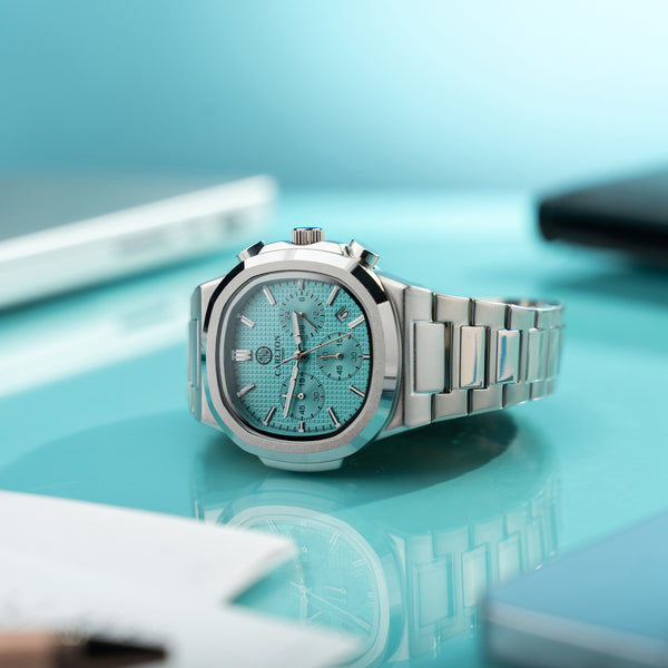 Parker: Men's Blue/Silver Analog Watch