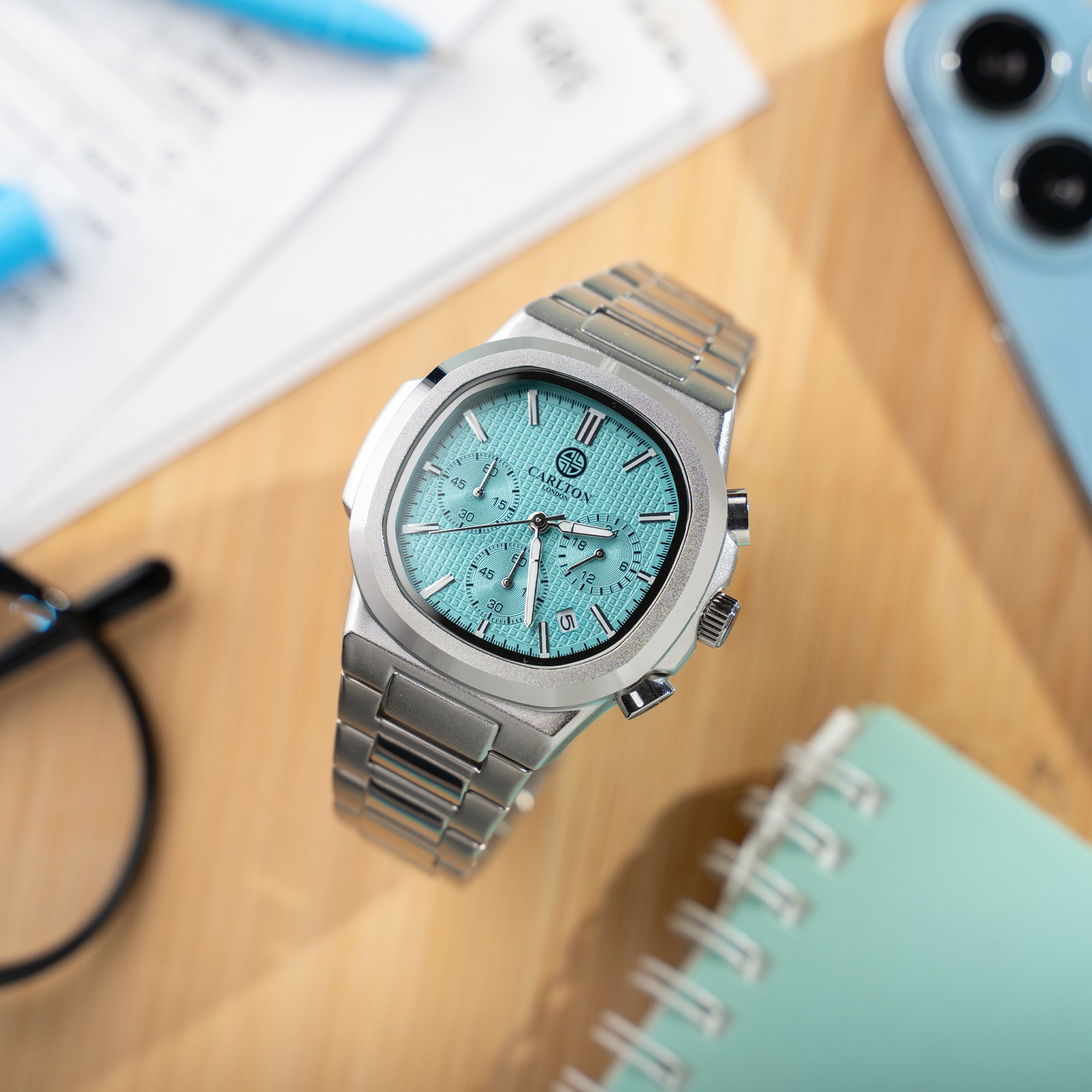 Parker: Men's Blue/Silver Analog Watch - CLSTFBLUM