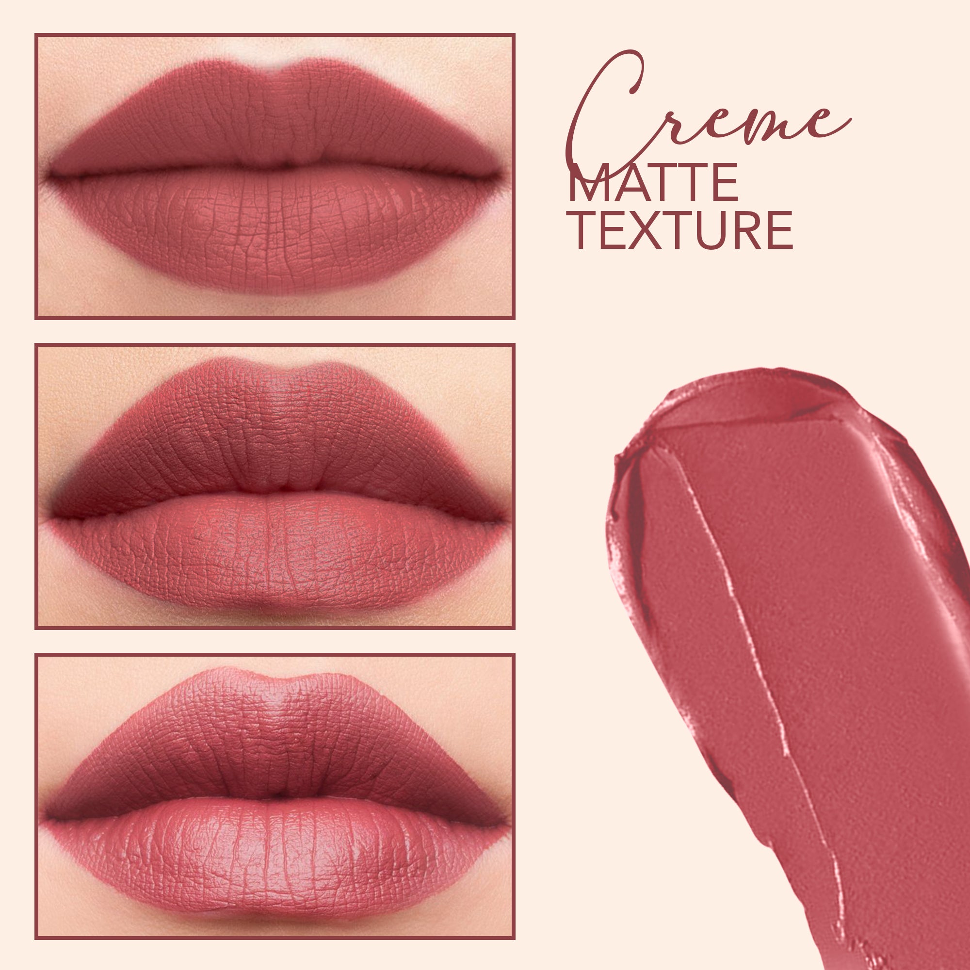 Creamy Matte Bullet Lipstick (Amber Mauve)