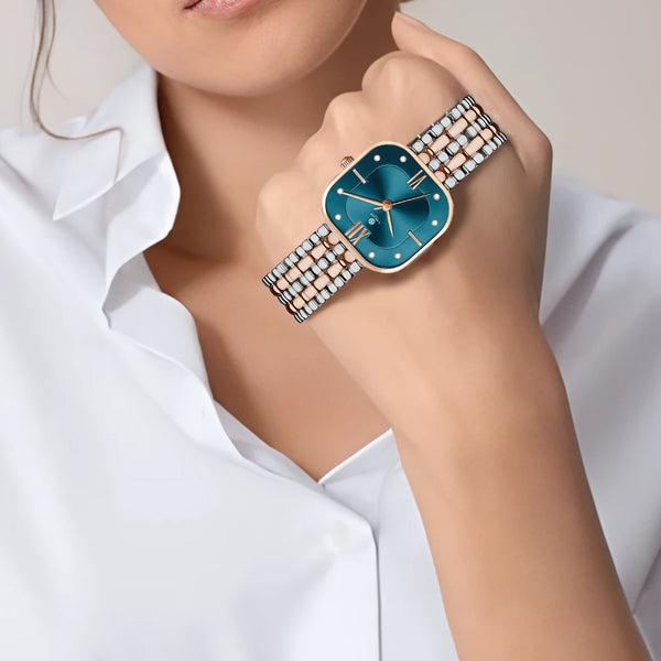 Chelsea: Women Turquoise Dial Stainless Steel  Watch