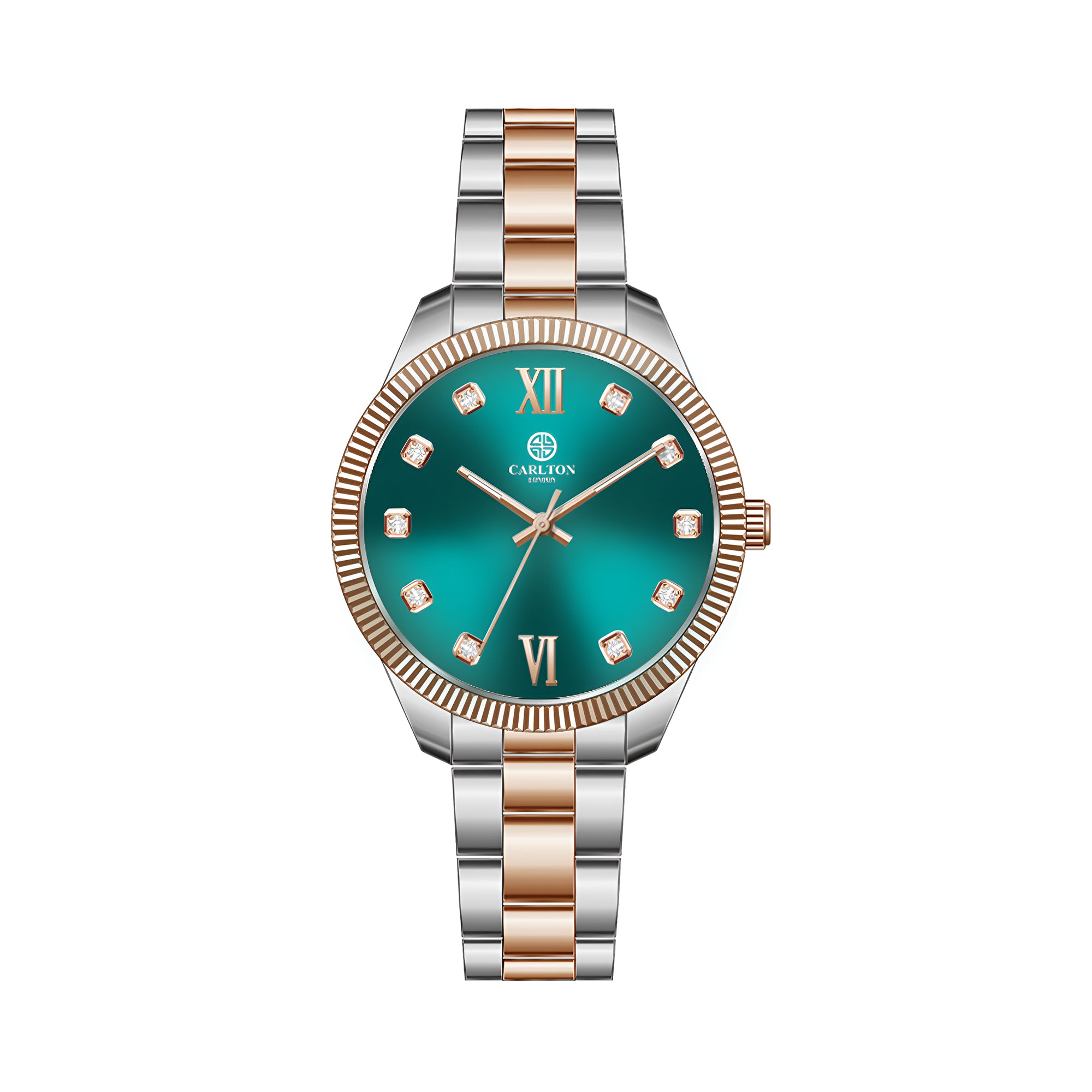 Women Gold / Green Stainless Steel Harper Analog Watch - CLBRTDGRN