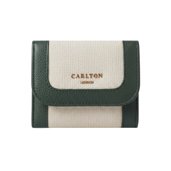 Carlton London Color blocked Textured Two Fold Wallet - Green