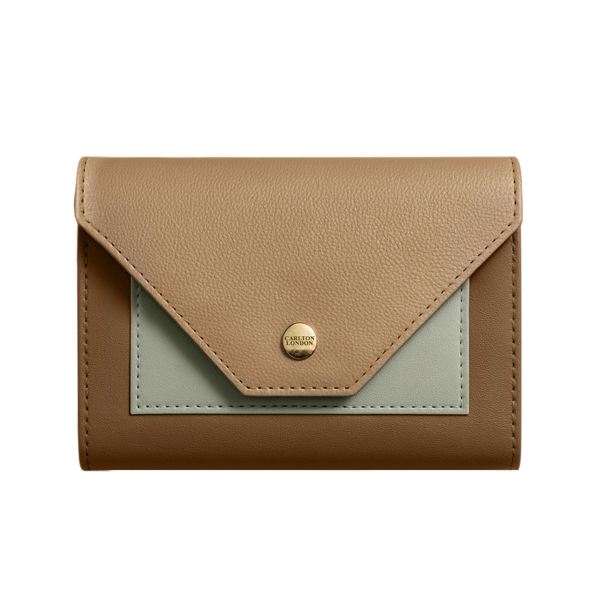 Carlton London Tan Colorblocked Two Fold Wallet - CLHB-31