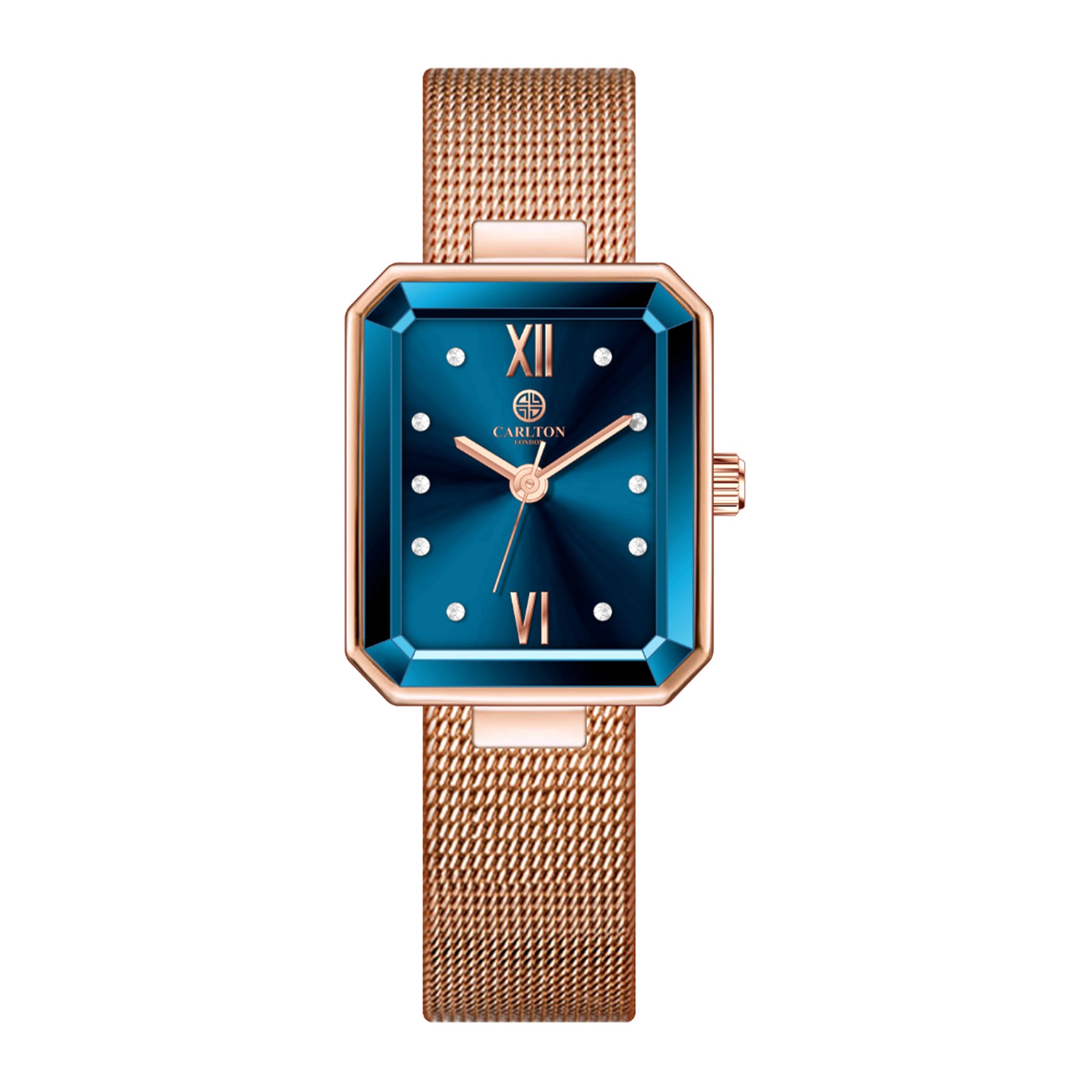 Brixton: Women's Blue/Rose Gold Analog Watch
