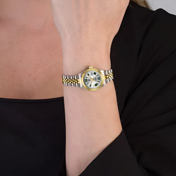 Harper: Mini White Stainless Steel Women Analog Watch