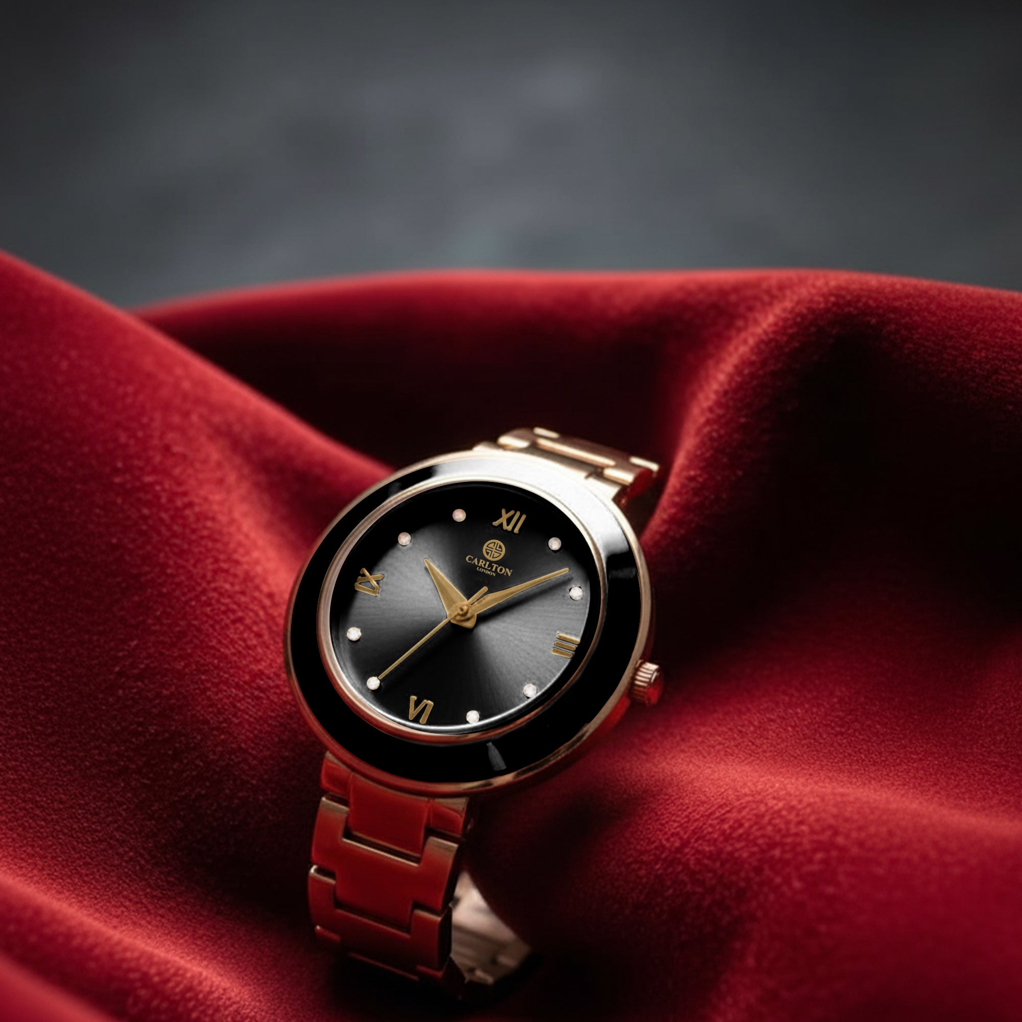 Carlton London Women Juliette Black Analog Watch - CLW-JT-RBK
