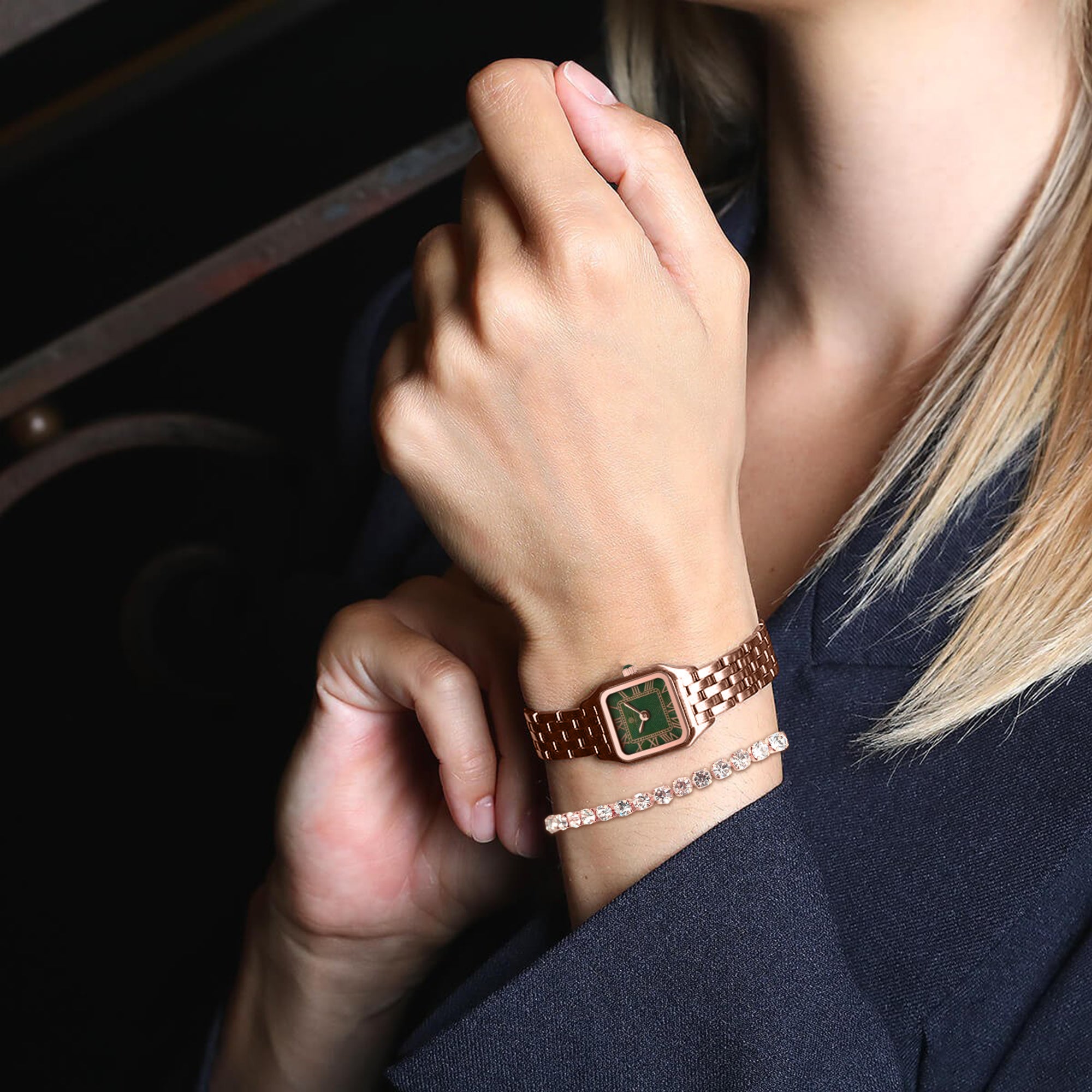 Chloe Mini Green Women Analog Watch + Bracelet