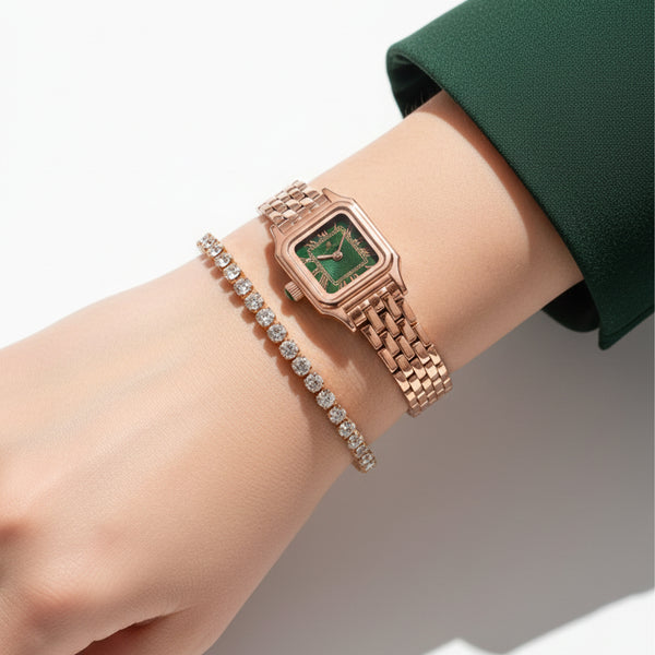 Chloe Mini Green Women Analog Watch + Bracelet - CLWWS-01